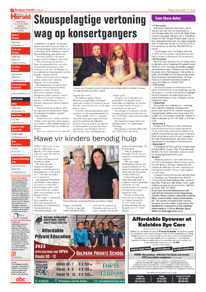 Brakpan Herald 11 Nov 2022 page 2