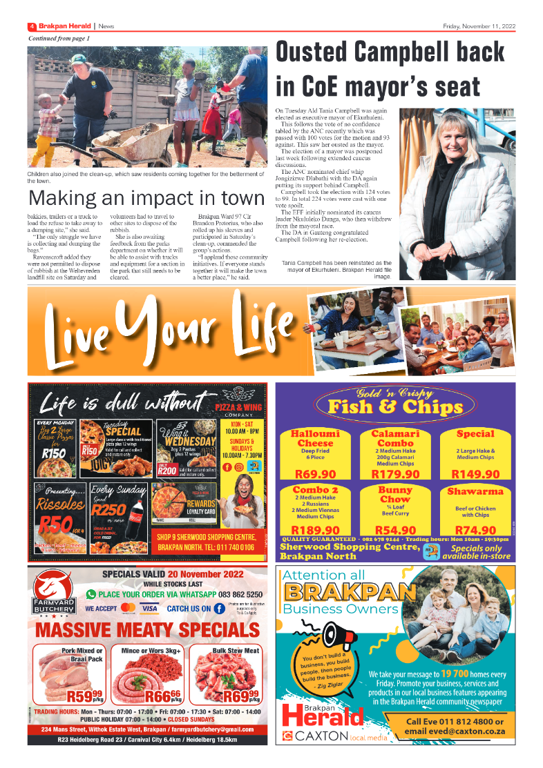 Brakpan Herald 11 Nov 2022 page 4