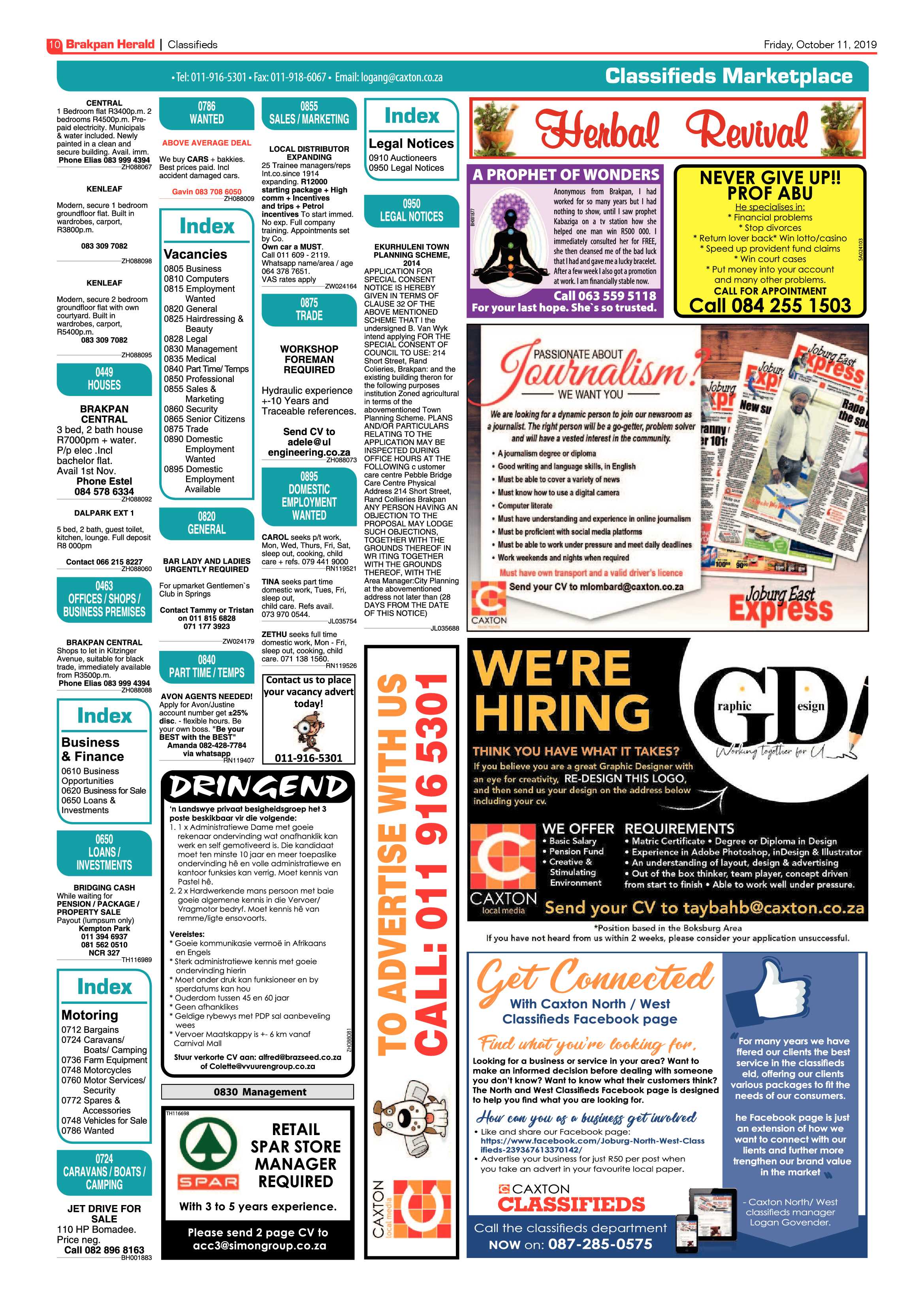 Brakpan Herald 11 October 2019 page 10