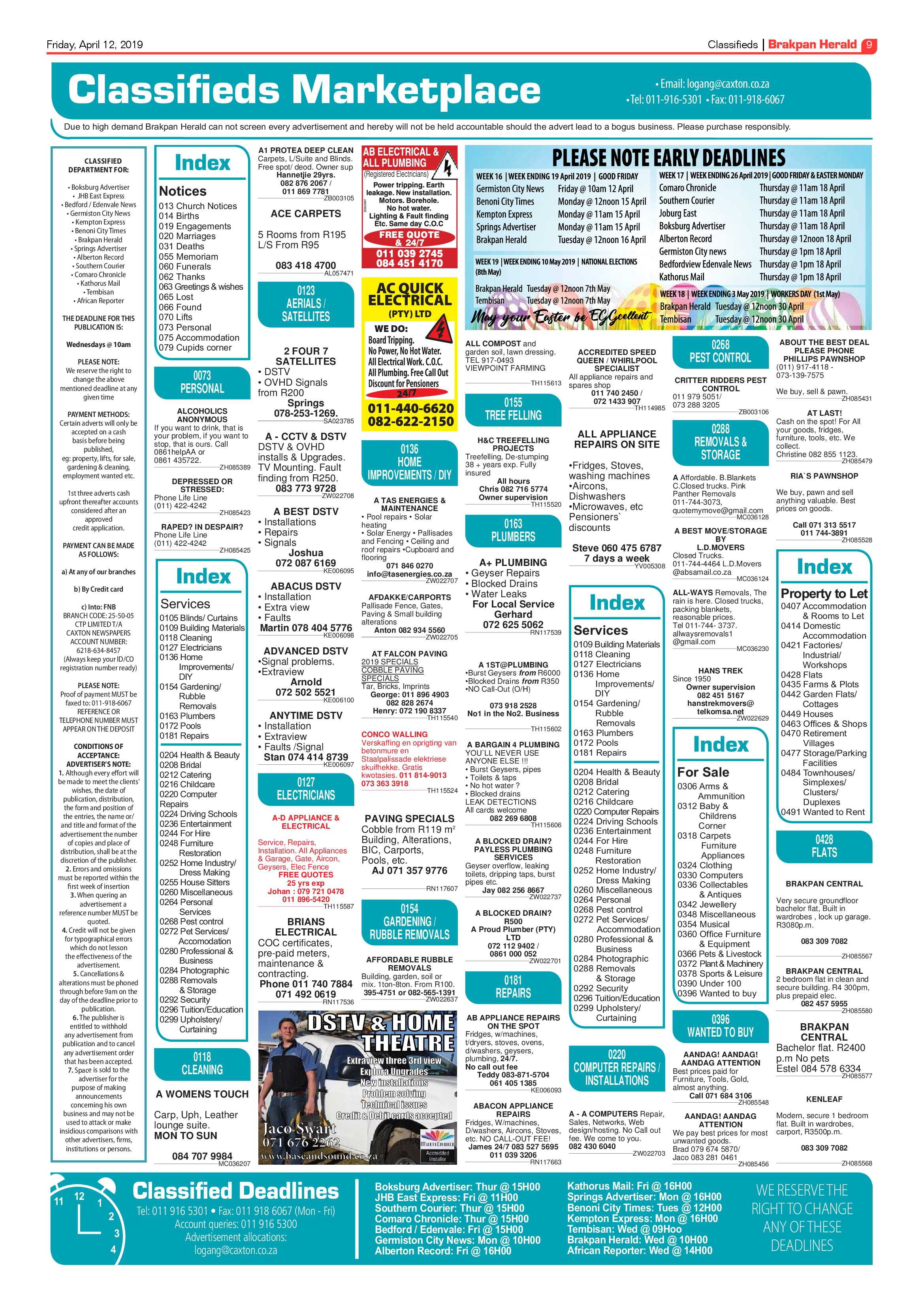 Brakpan Herald 12 April 2019 page 9