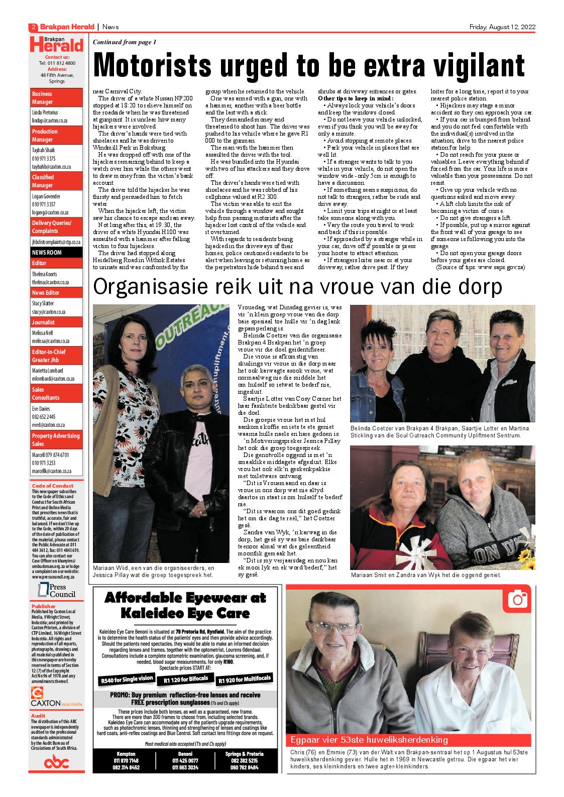 Brakpan Herald 12 Aug 2022 page 2