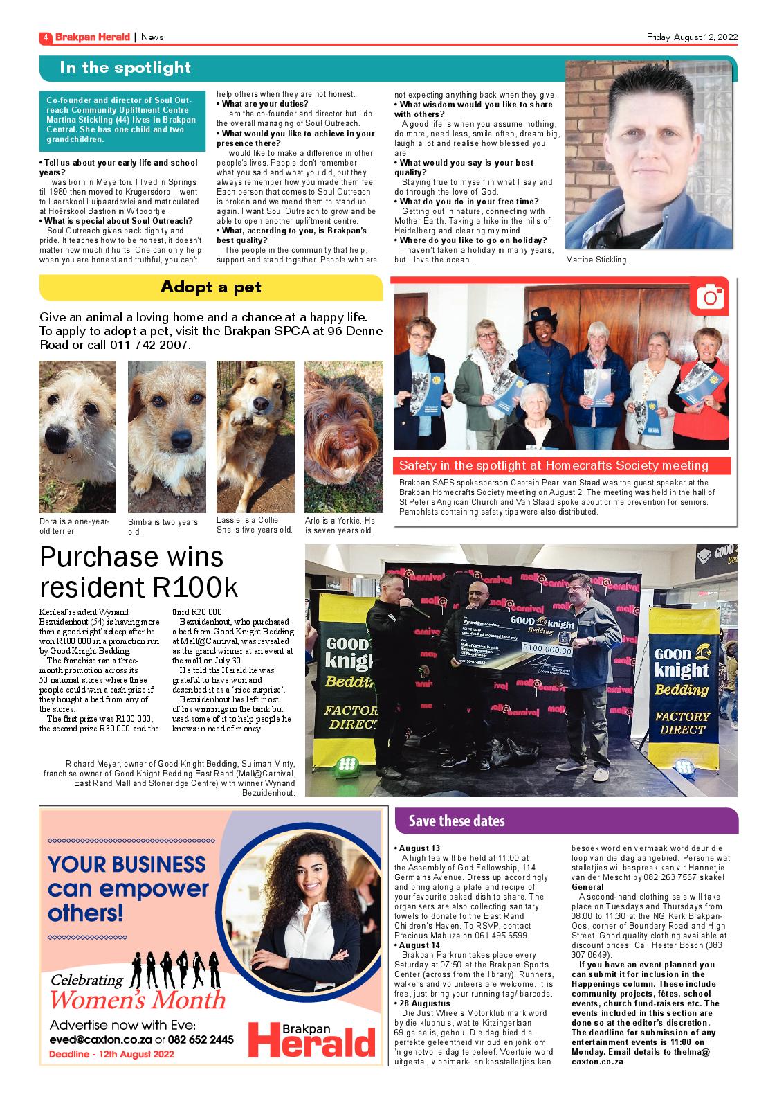 Brakpan Herald 12 Aug 2022 page 4