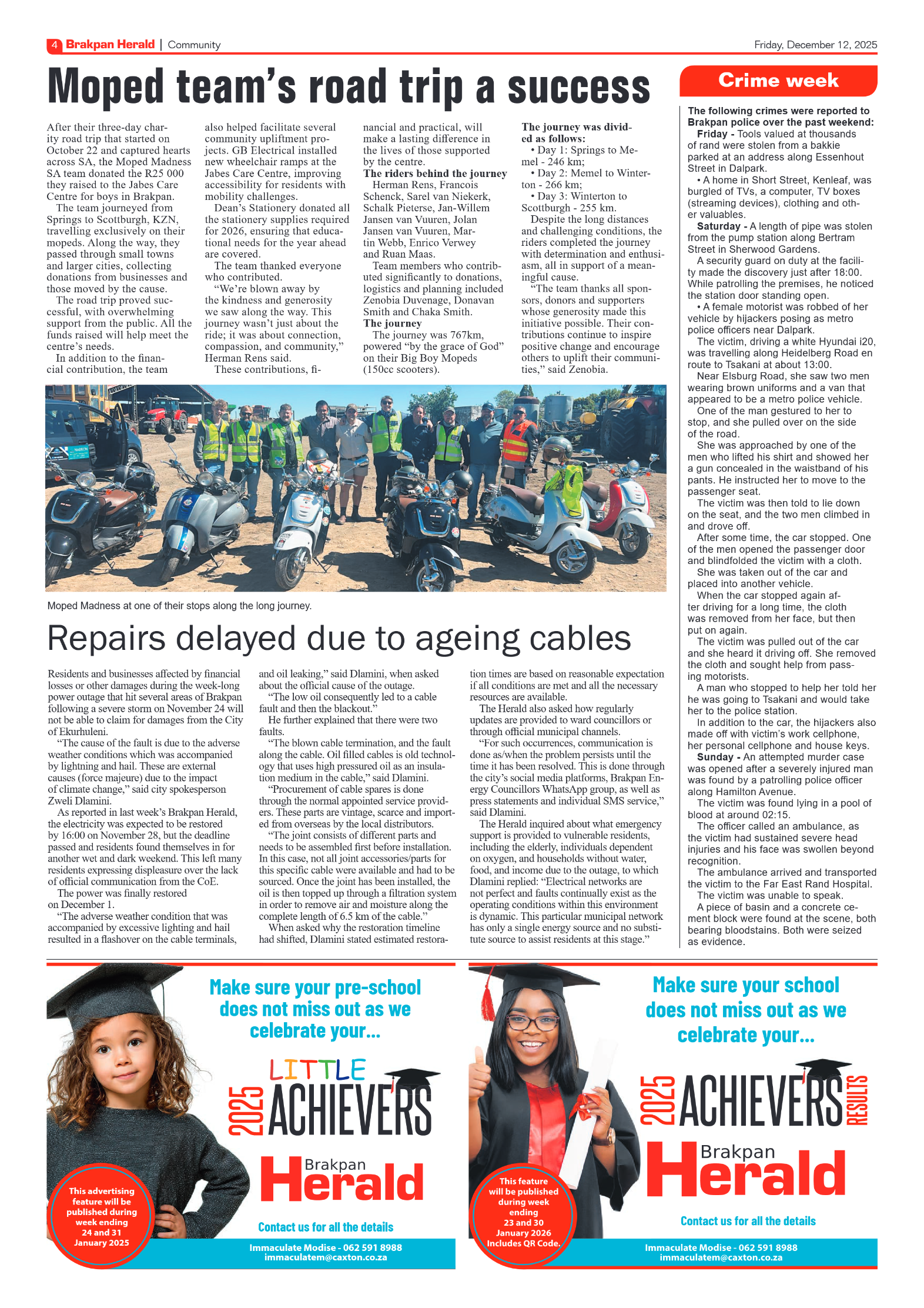 Brakpan Herald 12 December 2025 page 6
