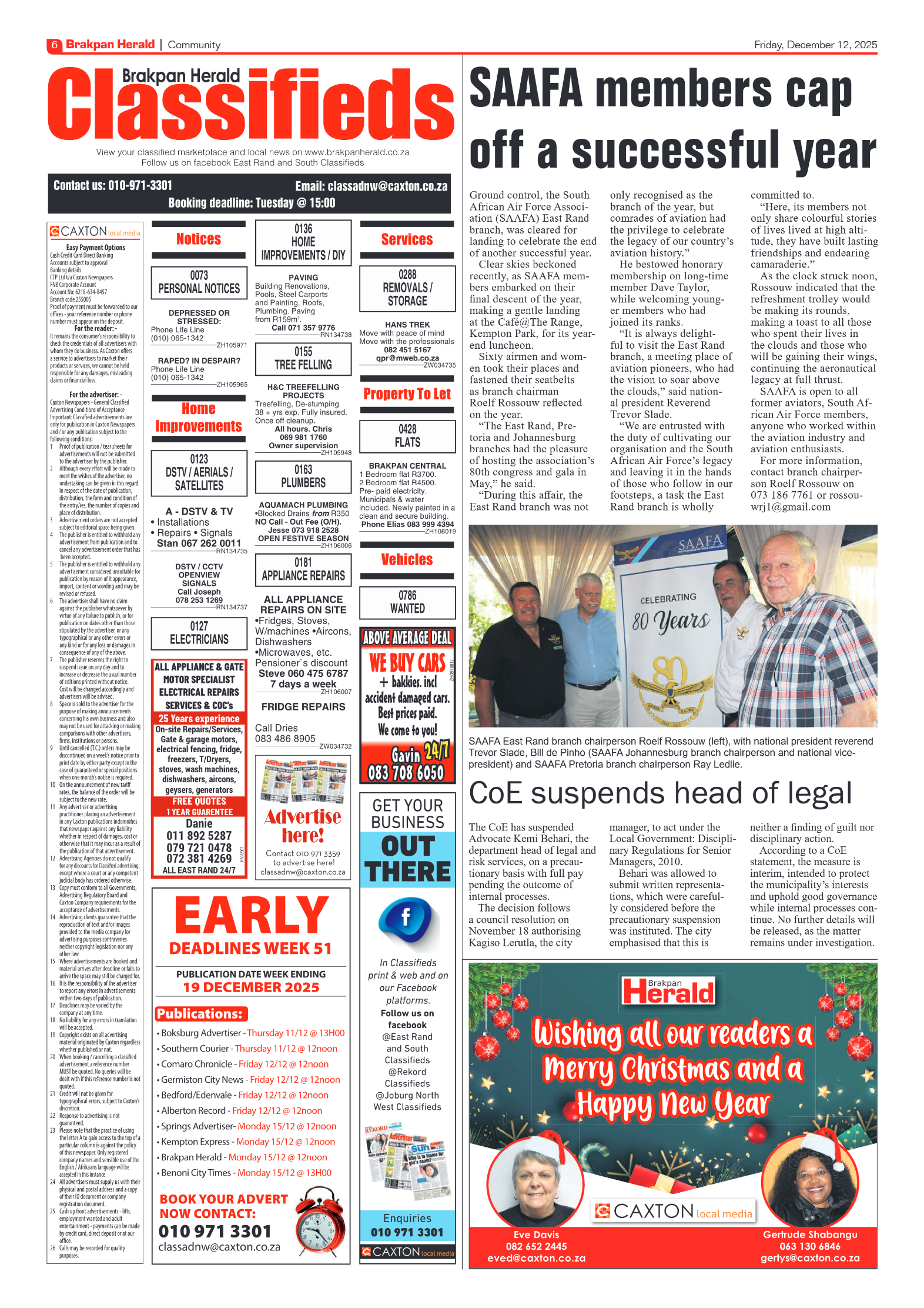 Brakpan Herald 12 December 2025 page 8