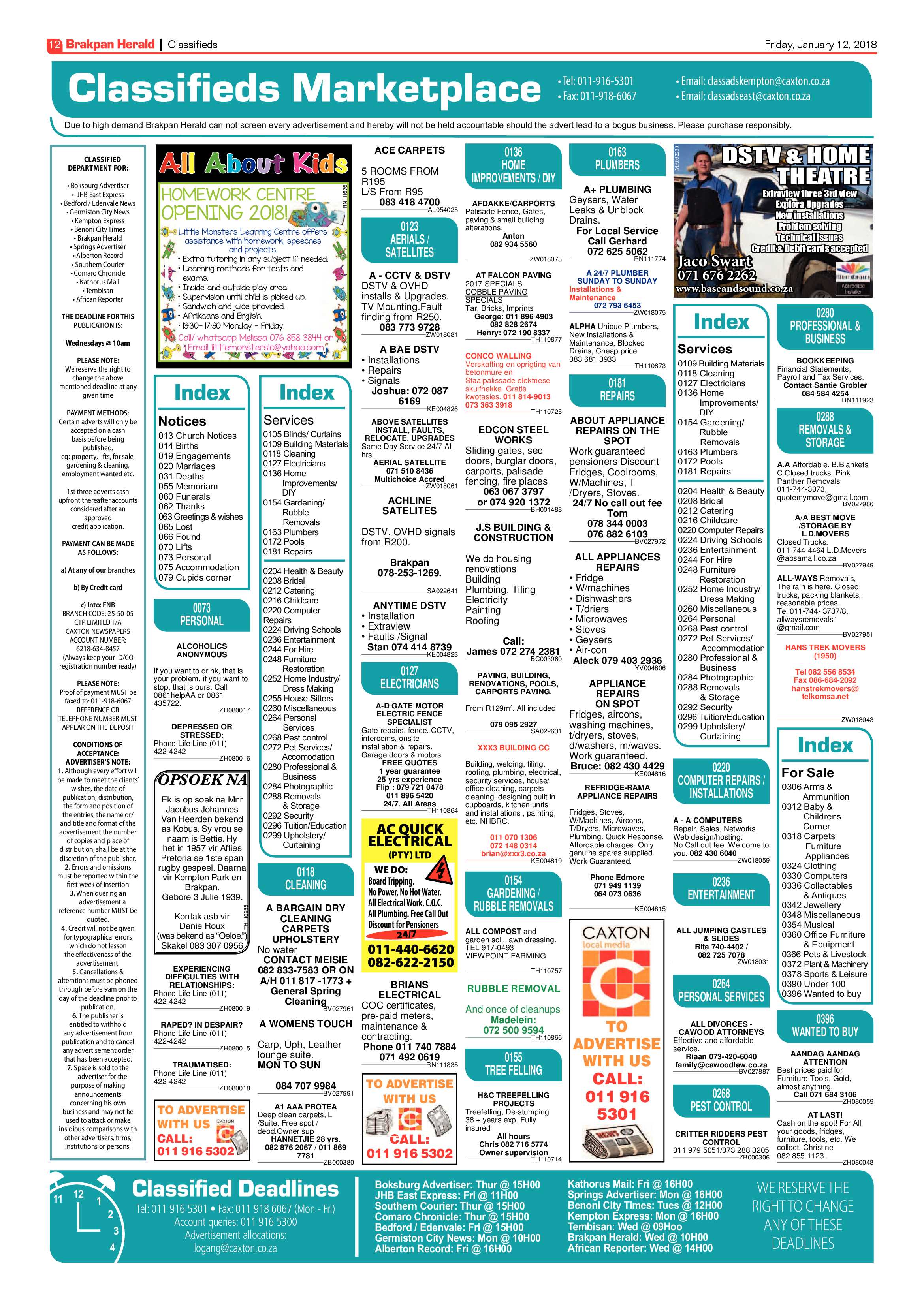 Brakpan Herald 12 January 2018 page 12