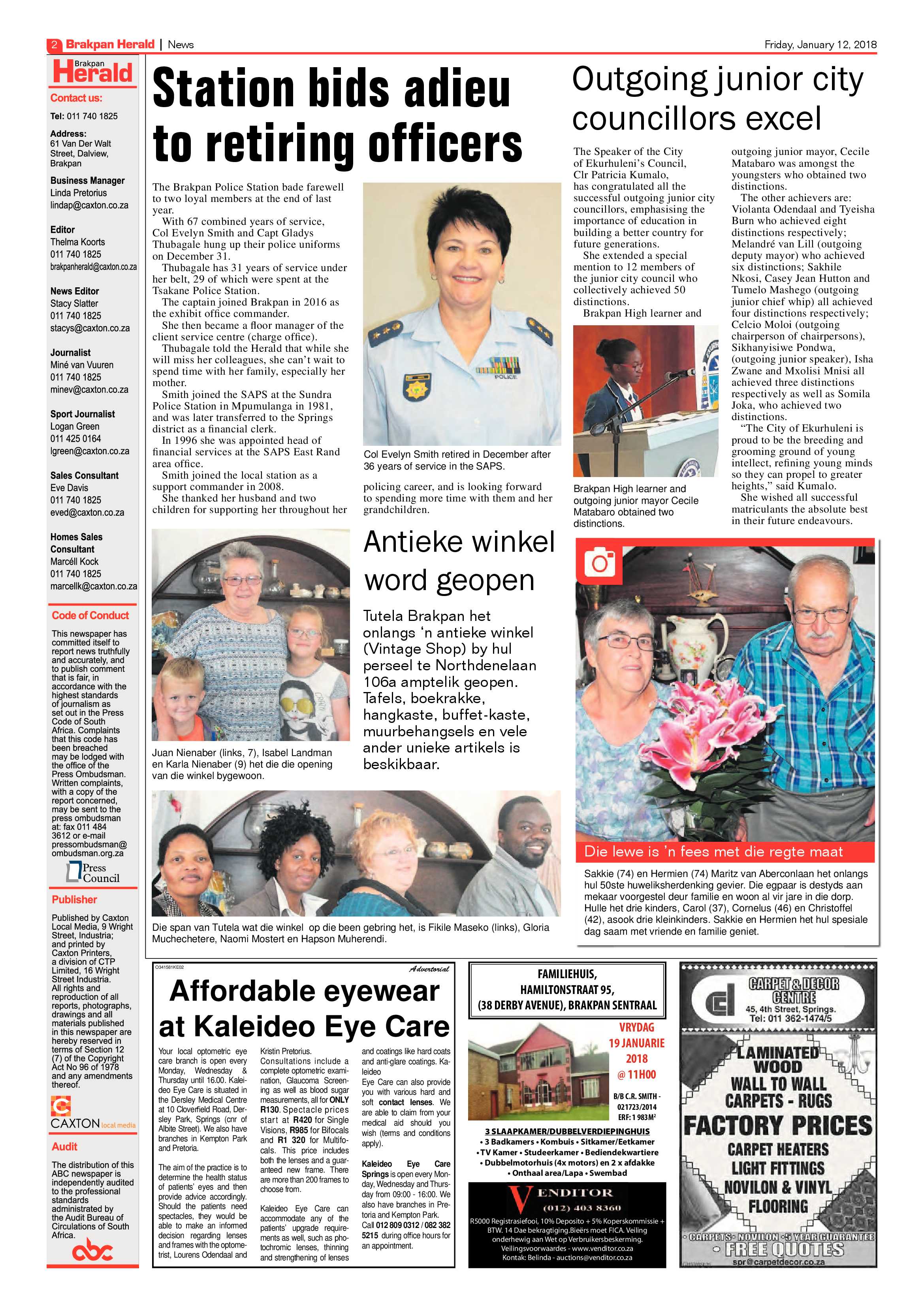 Brakpan Herald 12 January 2018 page 2
