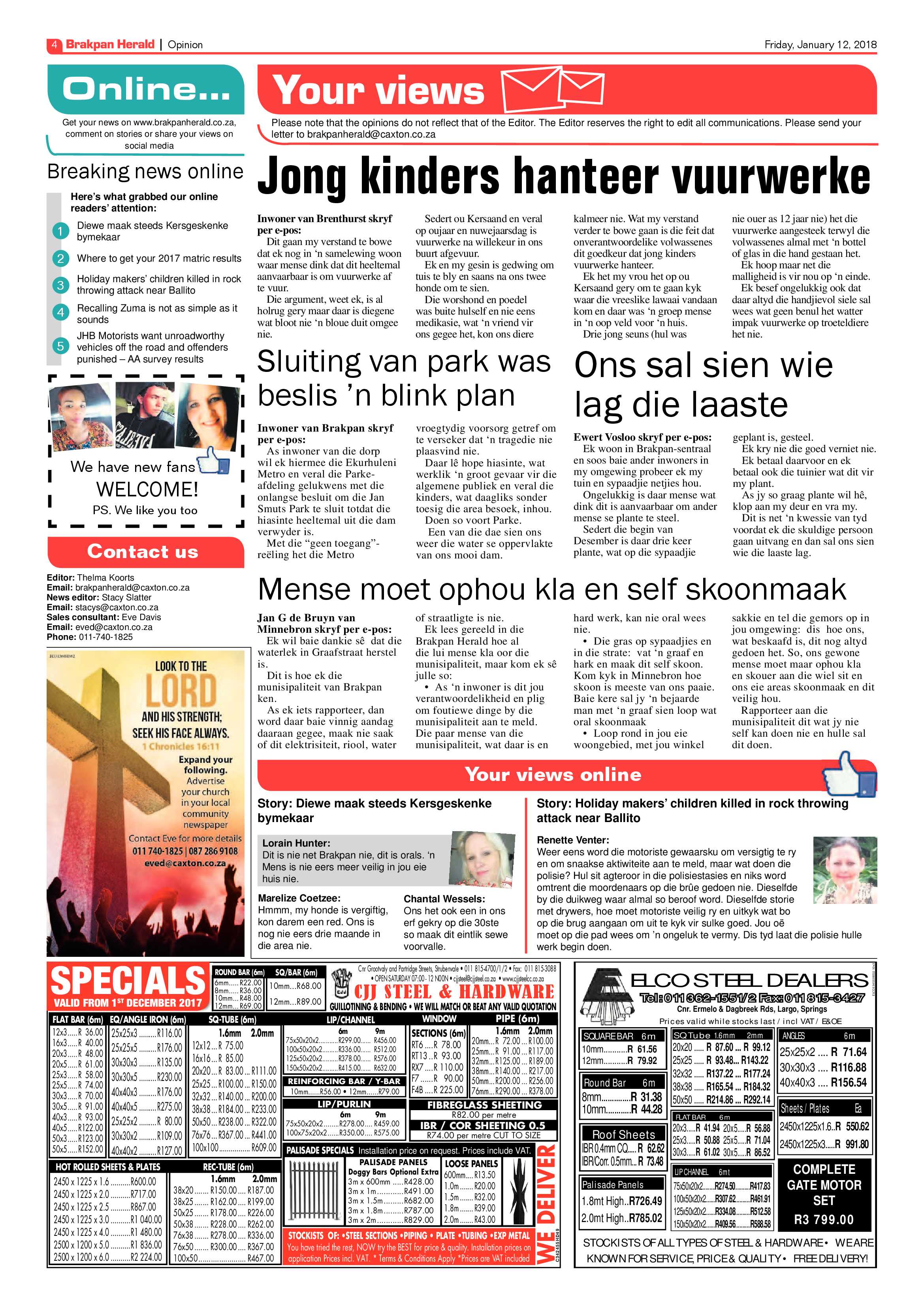 Brakpan Herald 12 January 2018 page 4