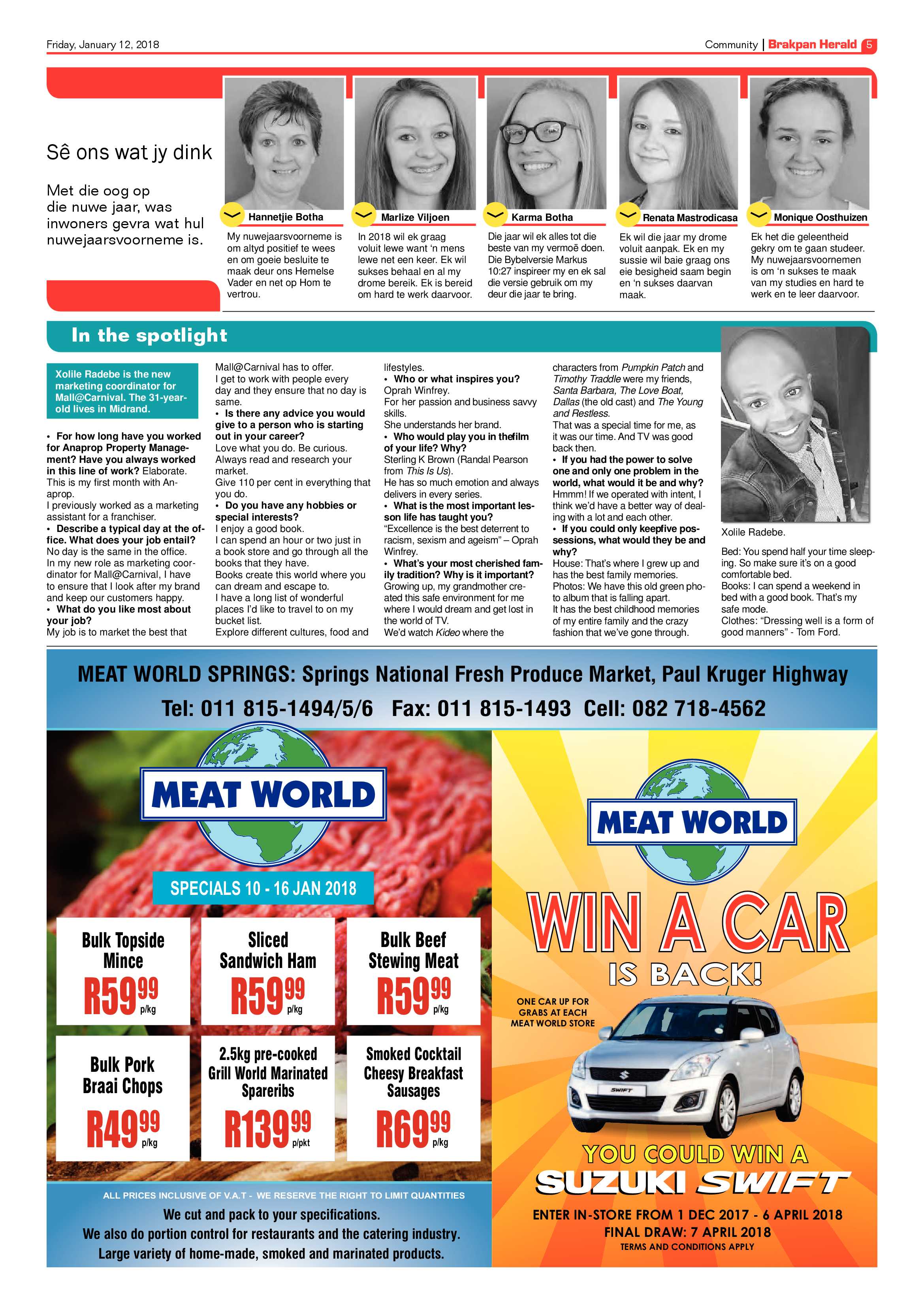 Brakpan Herald 12 January 2018 page 5