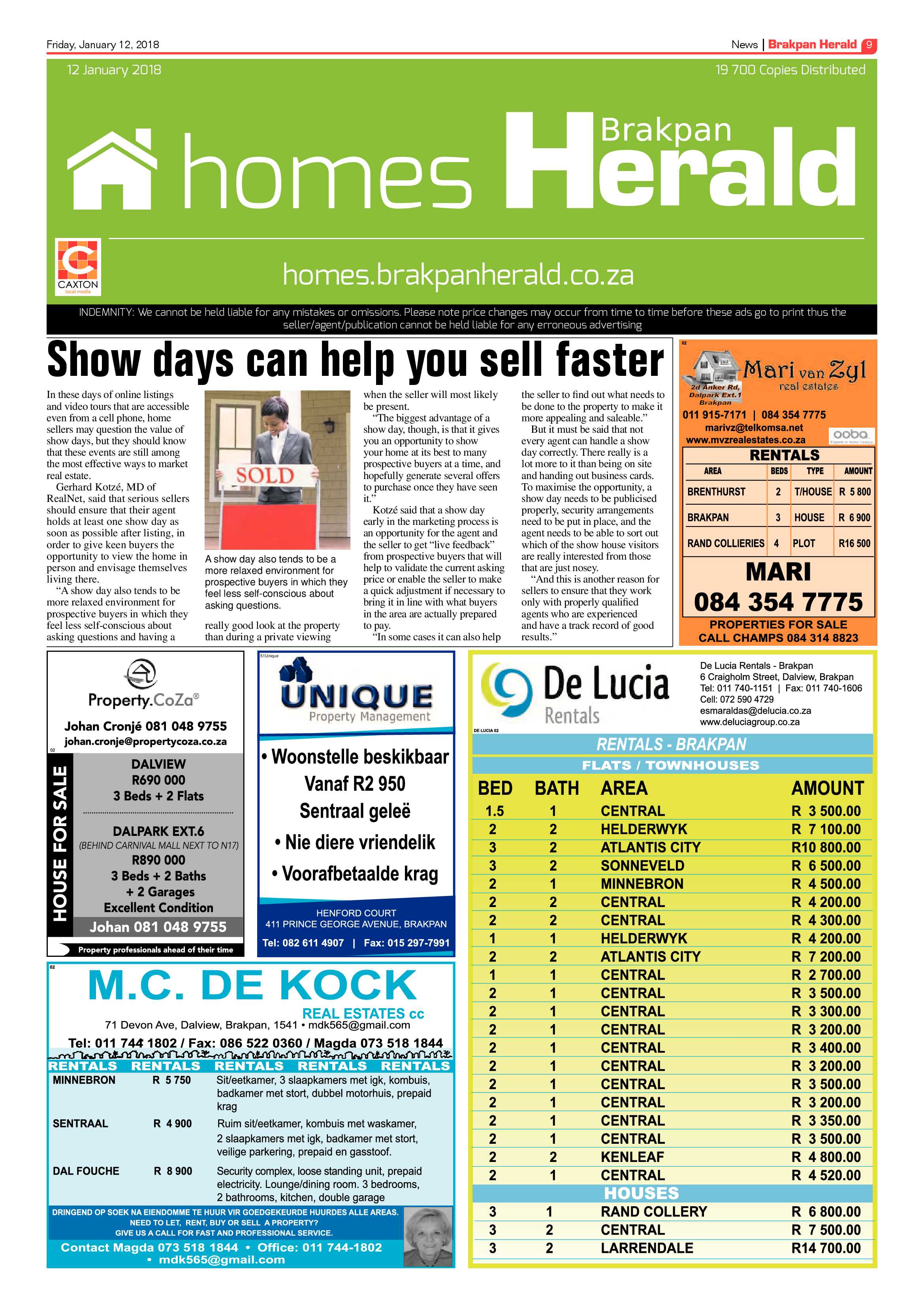 Brakpan Herald 12 January 2018 page 9