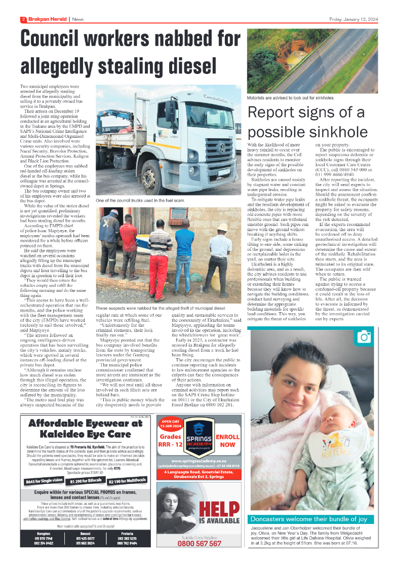 Brakpan Herald 12 January 2024 page 2