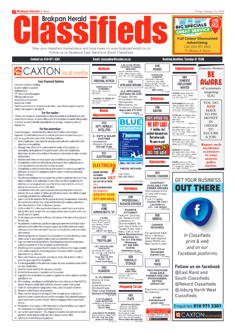 Brakpan Herald 12 January 2024 page 6