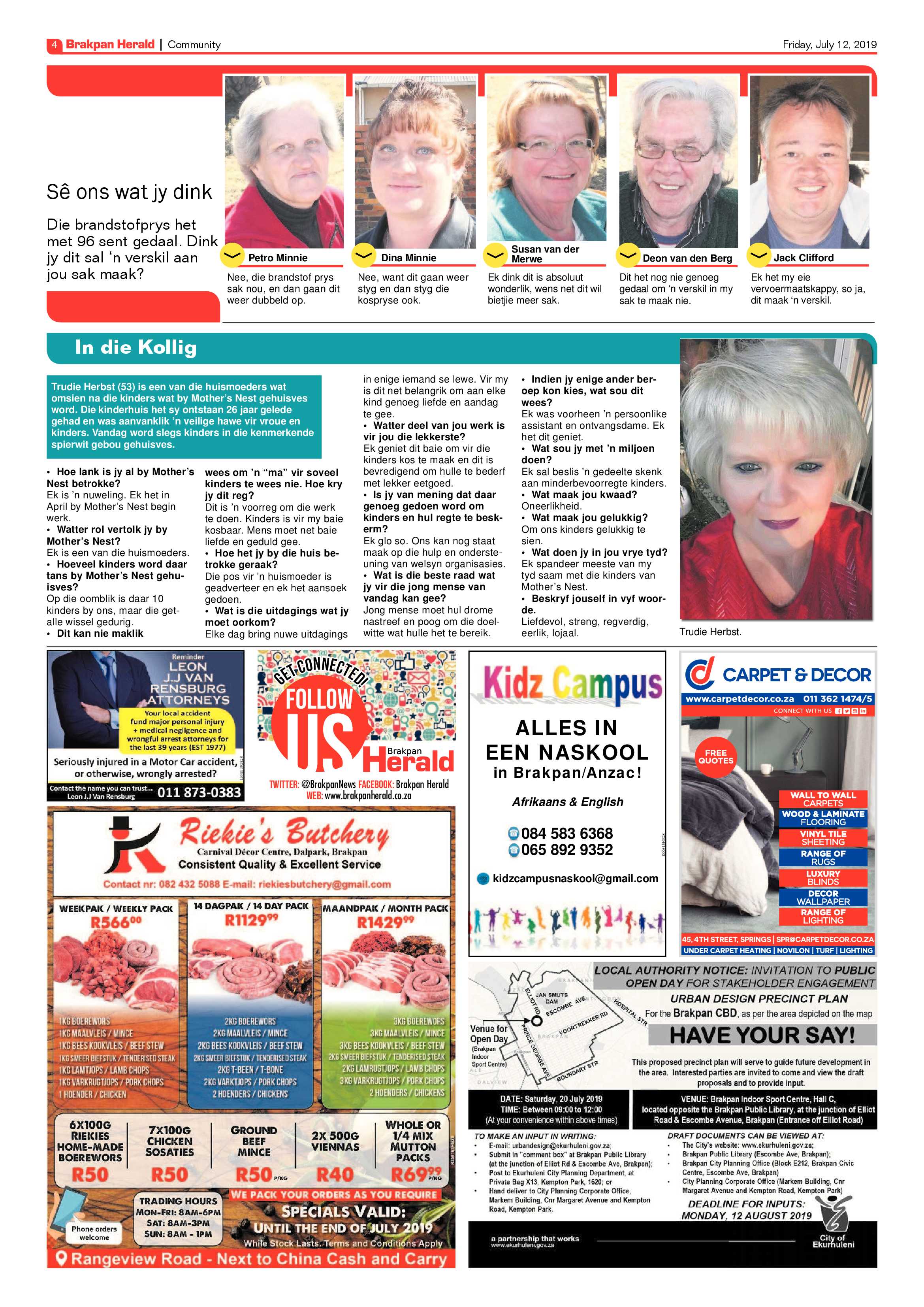 Brakpan Herald 12 July 2019 page 4