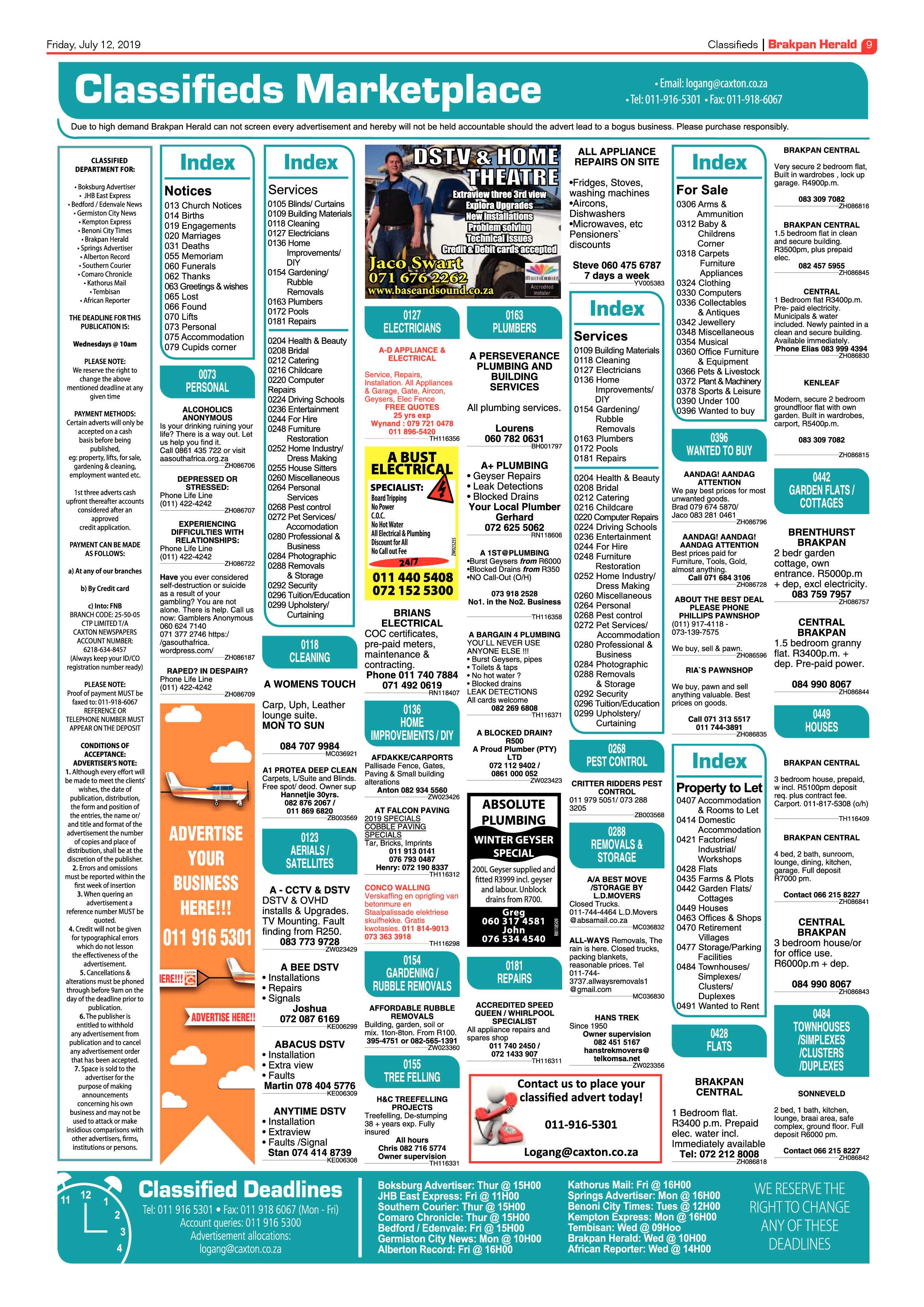 Brakpan Herald 12 July 2019 page 9