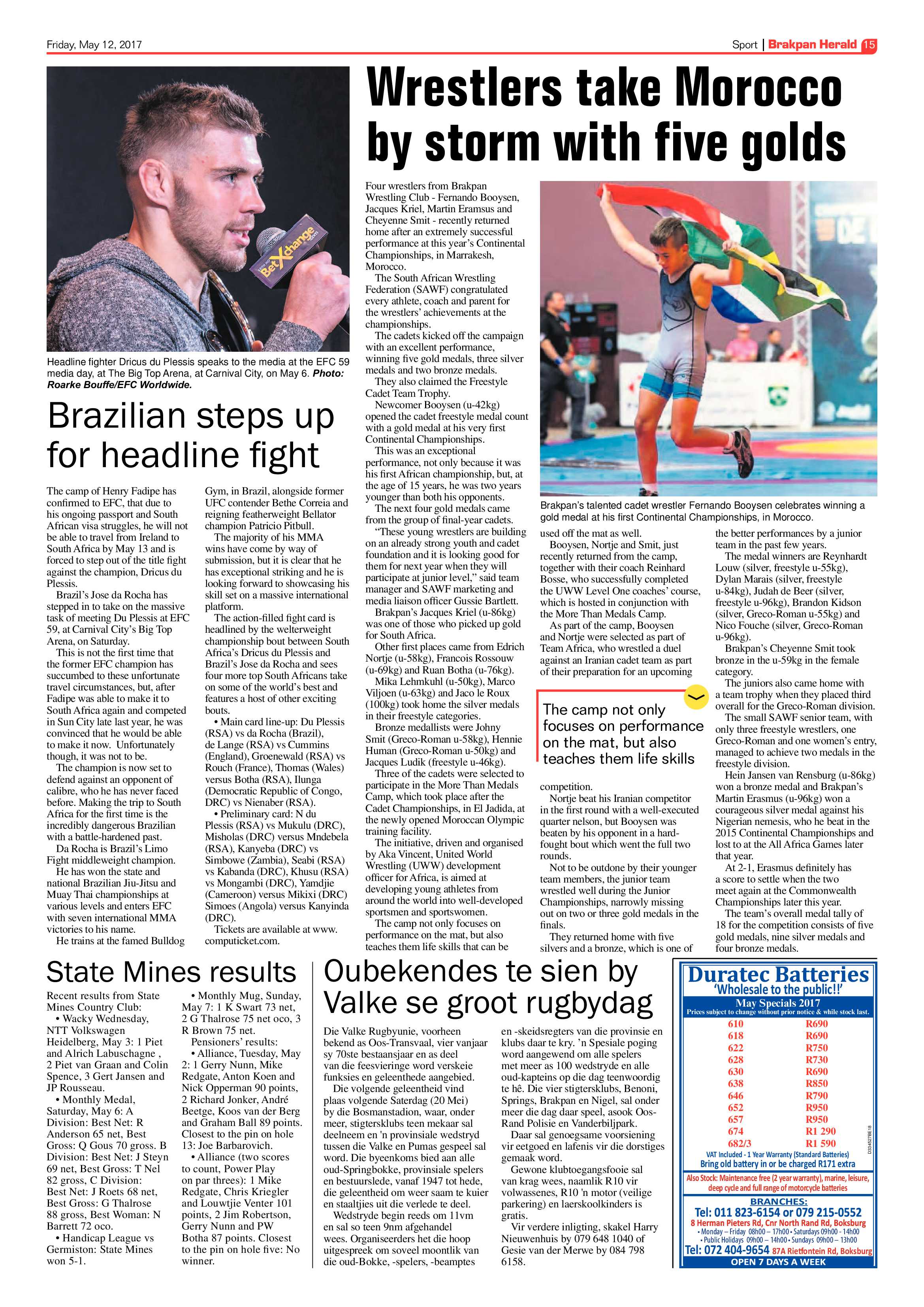 Brakpan Herald 12 May 2017 page 15