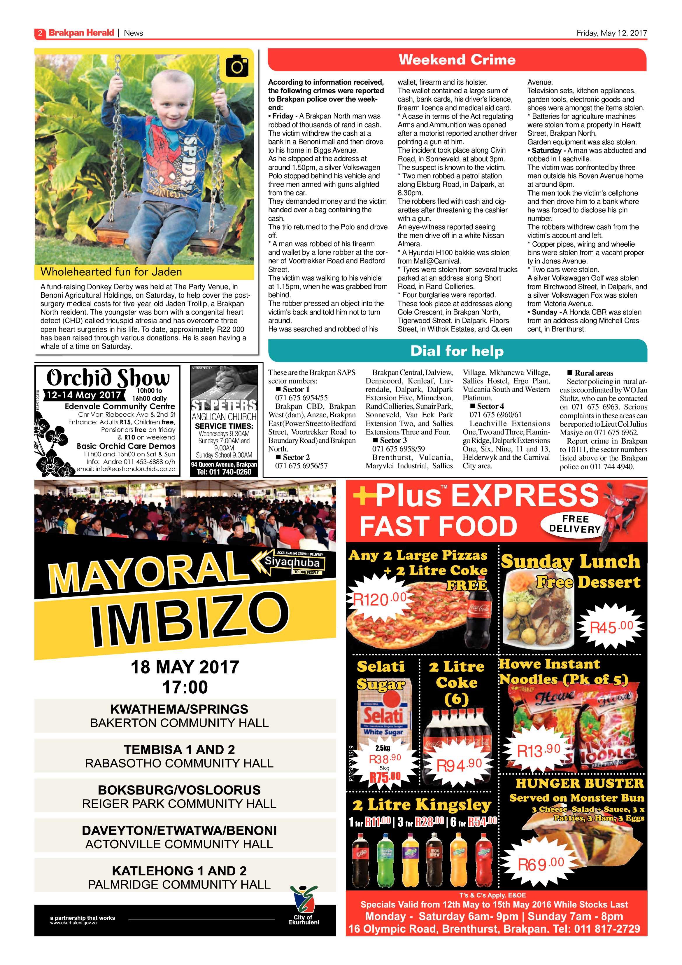 Brakpan Herald 12 May 2017 page 2