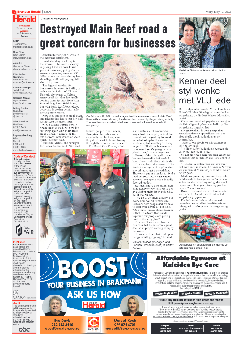 Brakpan Herald 12 May 2022 page 2