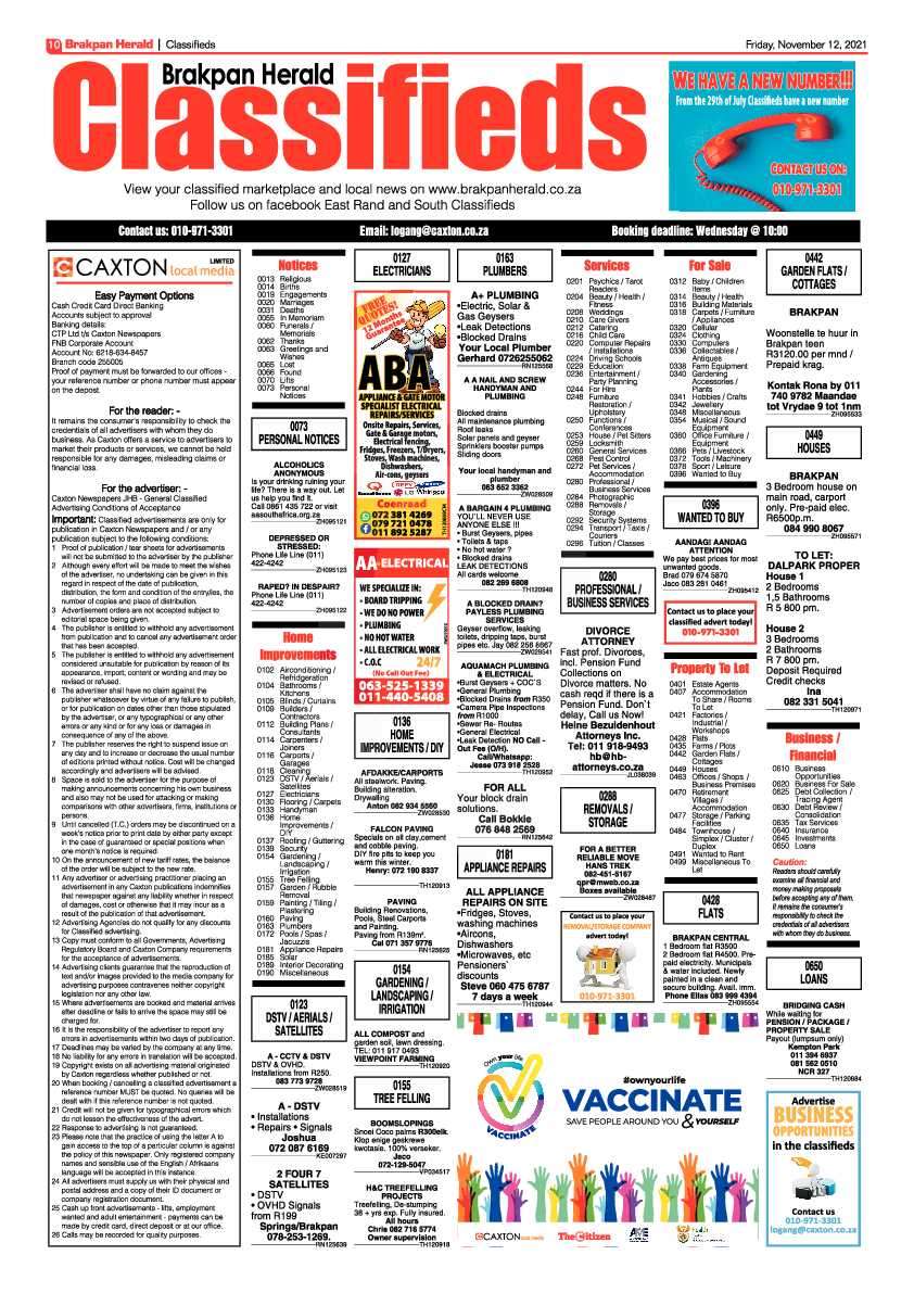 Brakpan Herald 12 November 2021 page 10