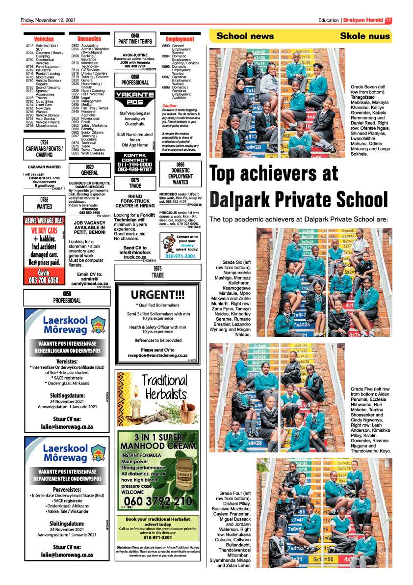 Brakpan Herald 12 November 2021 page 11