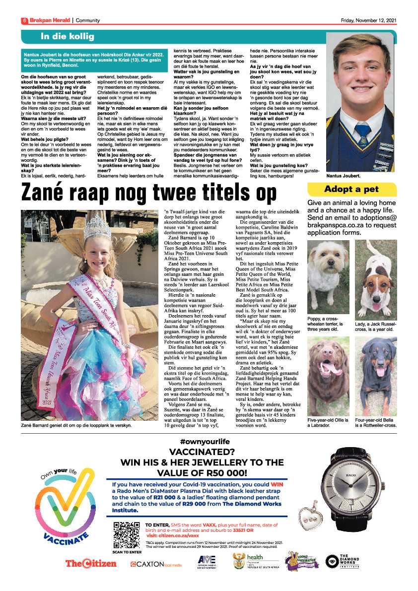 Brakpan Herald 12 November 2021 page 6