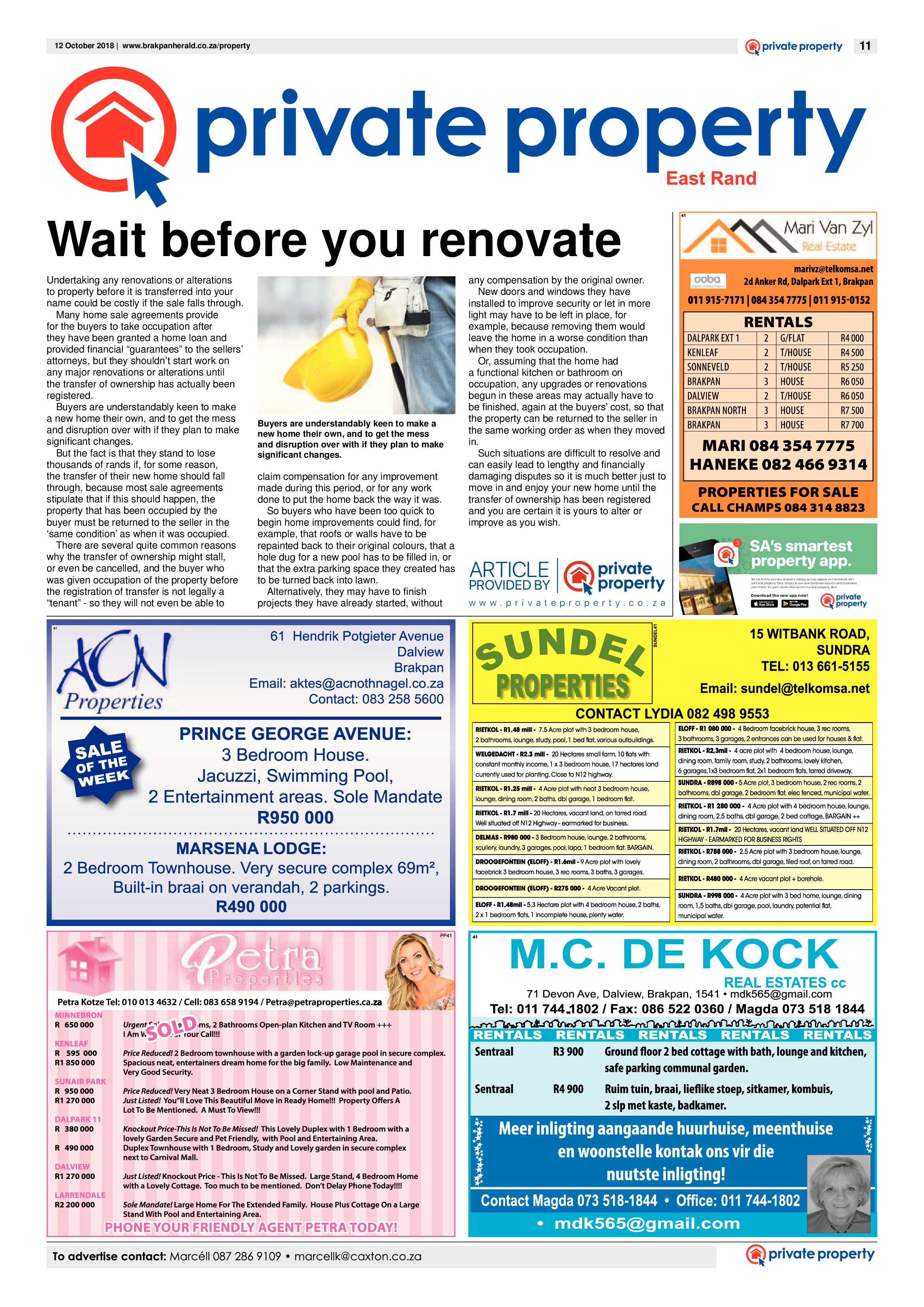 Brakpan Herald 12 October 2018 page 11