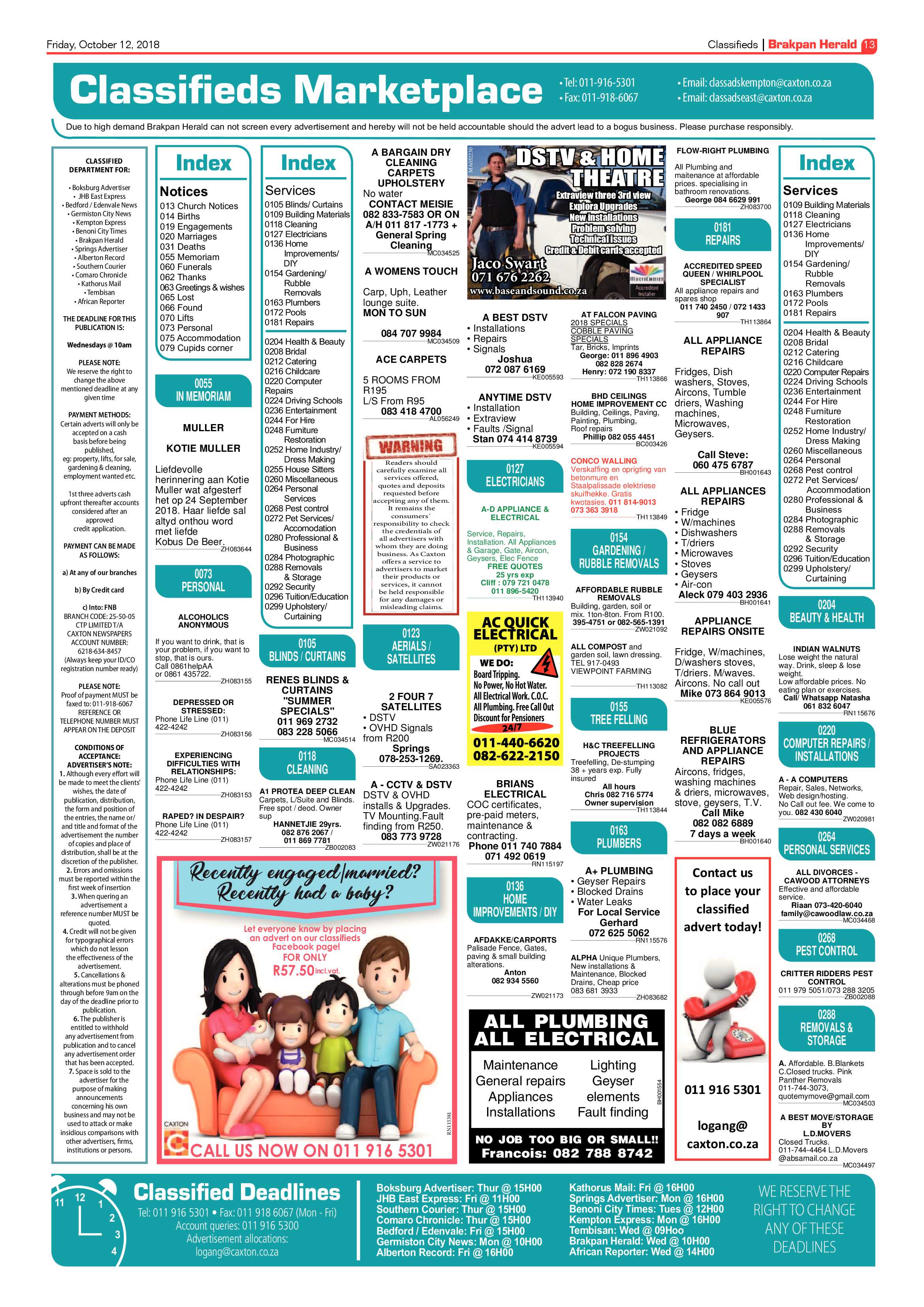 Brakpan Herald 12 October 2018 page 13