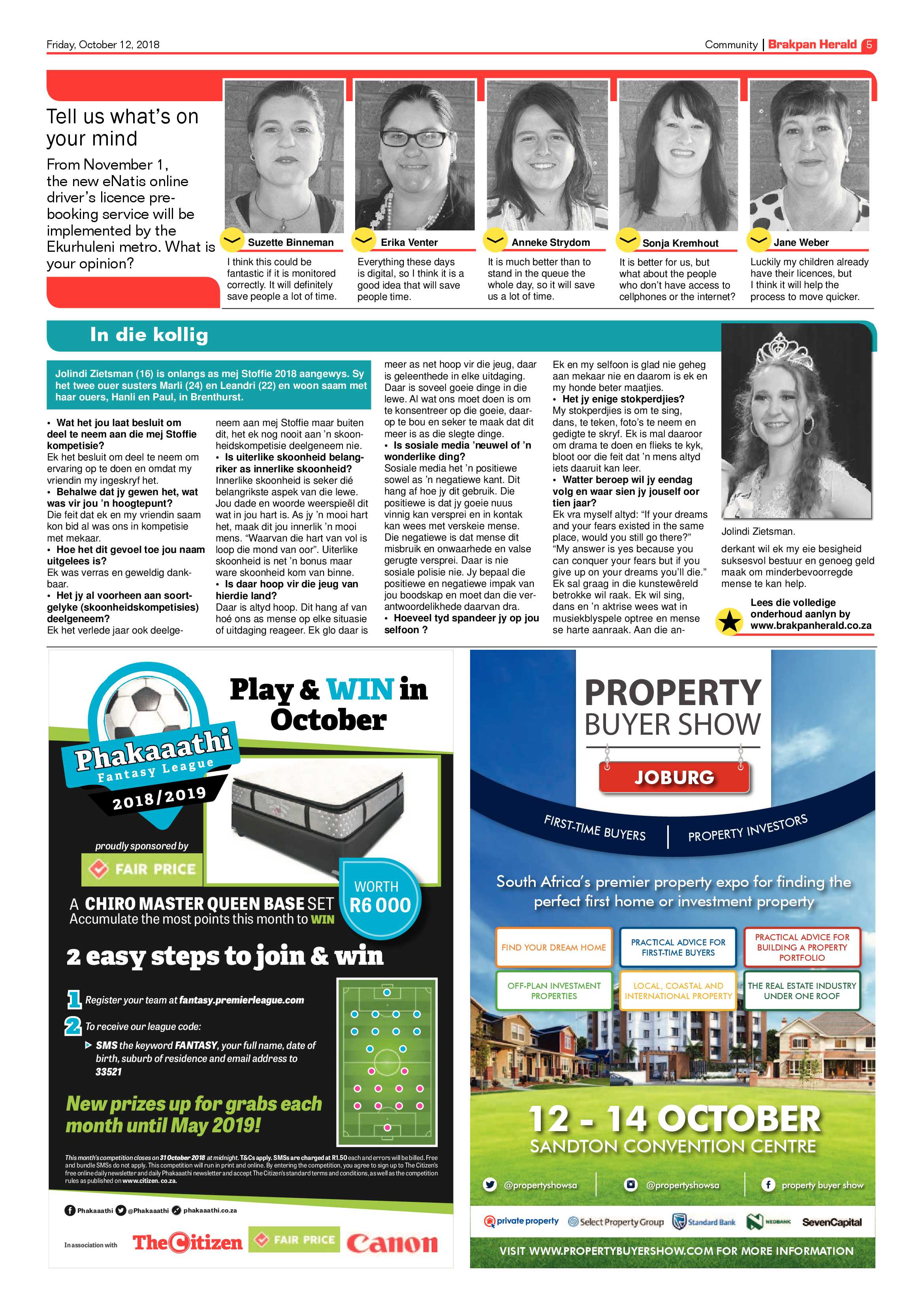 Brakpan Herald 12 October 2018 page 5