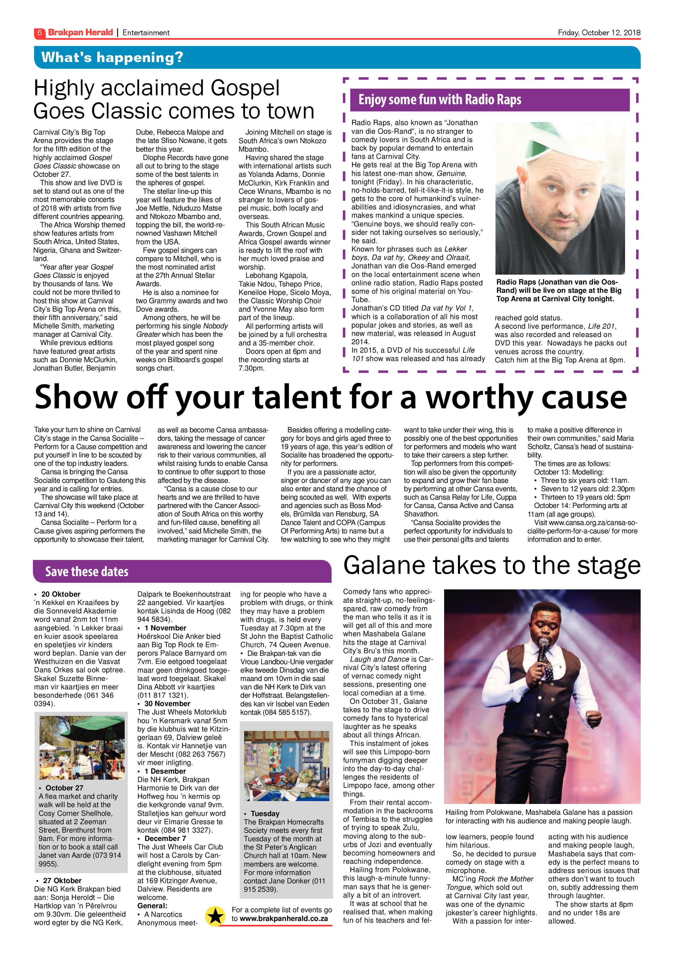 Brakpan Herald 12 October 2018 page 6