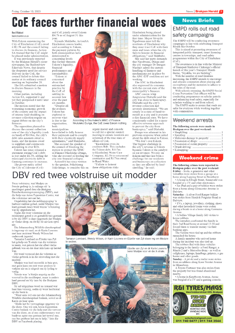Brakpan Herald 12 October 2023 page 3