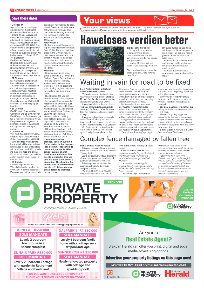 Brakpan Herald 12 October 2023 page 6