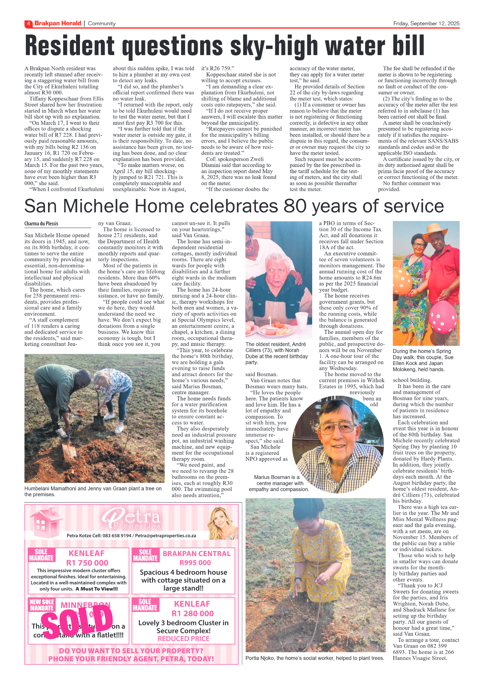 Brakpan Herald 12 September 2025 page 4