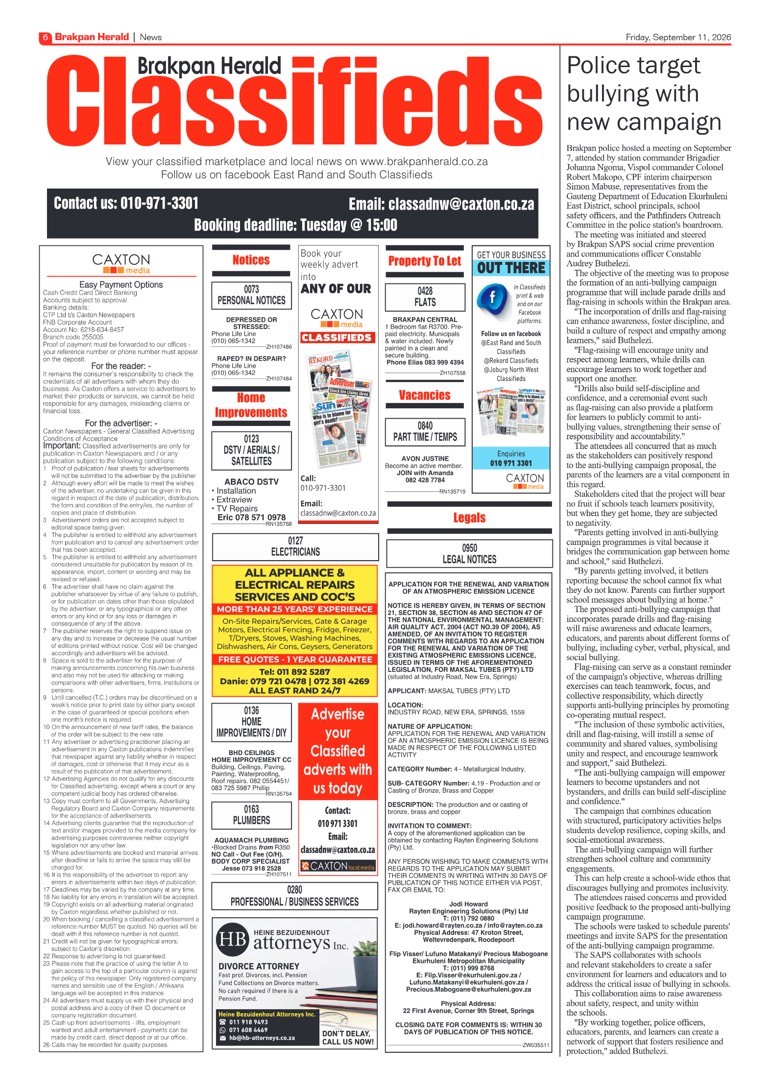 Brakpan Herald 12 September 2026 page 8