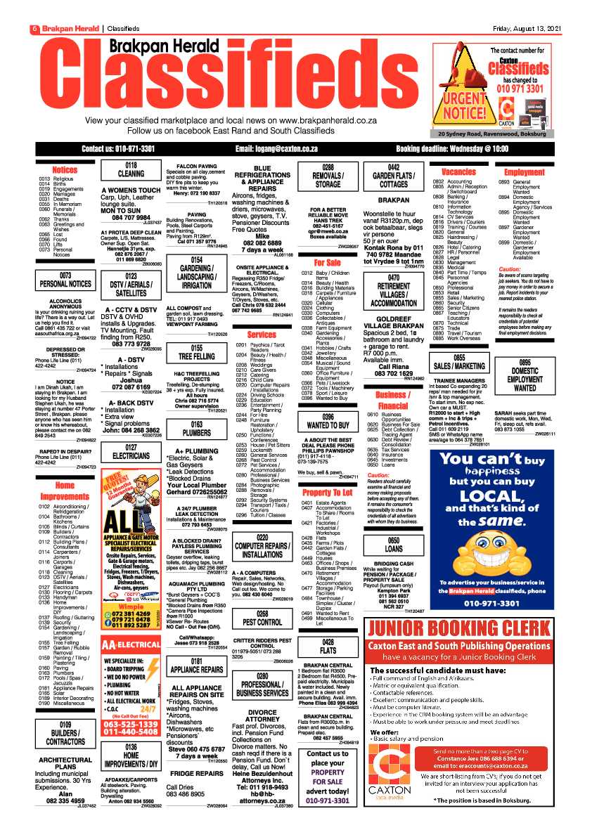 Brakpan Herald 13 August 2021 page 7