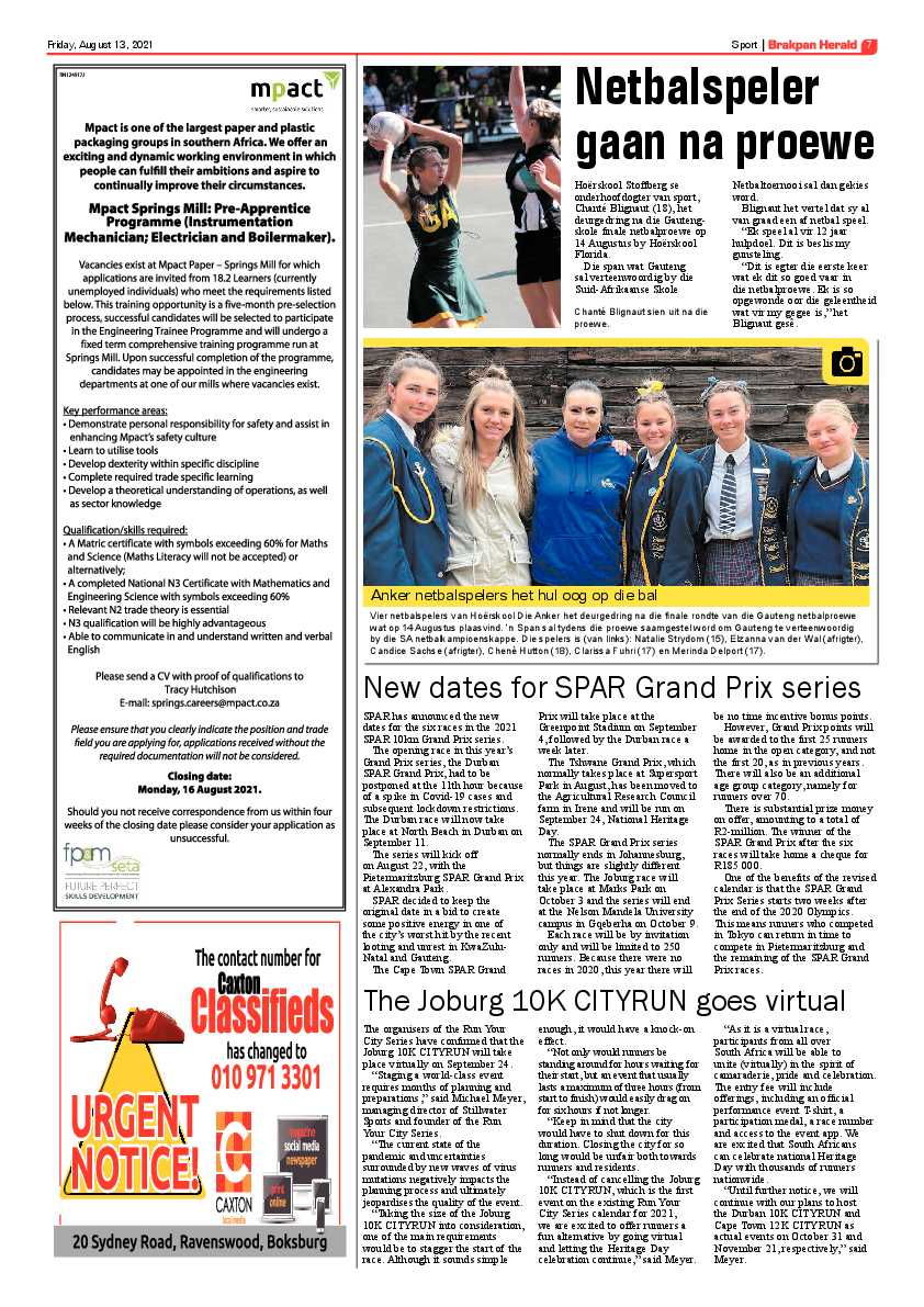 Brakpan Herald 13 August 2021 page 8