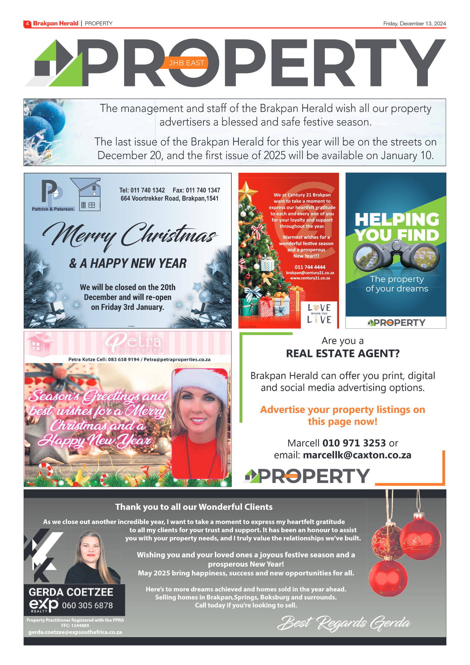 Brakpan Herald 13 December 2024 page 4