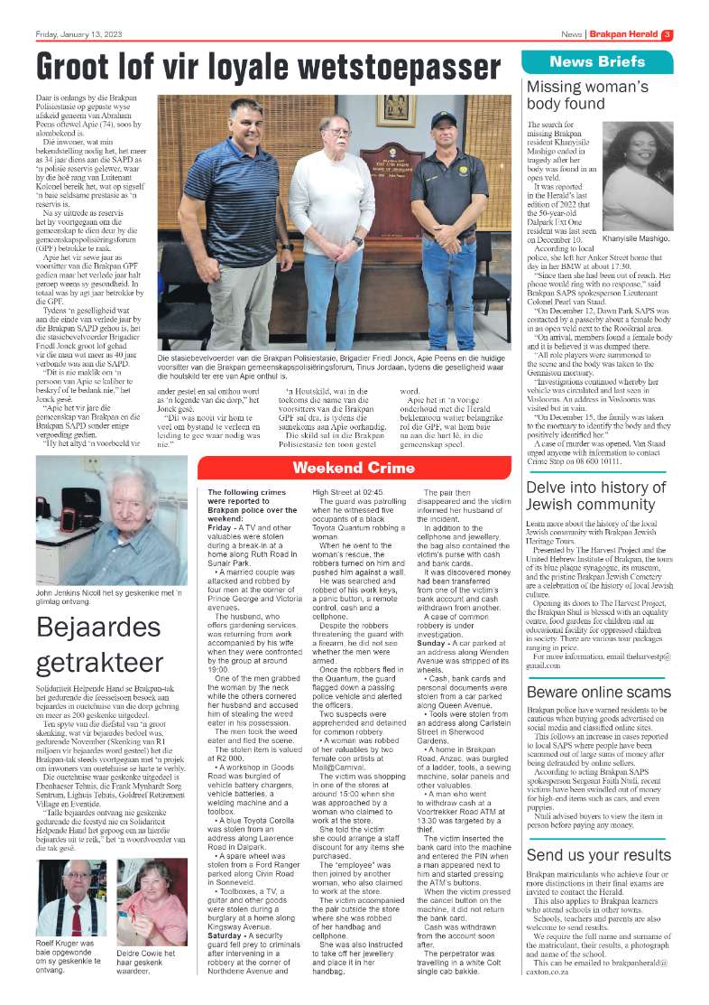 Brakpan Herald 13 January 2022 page 3