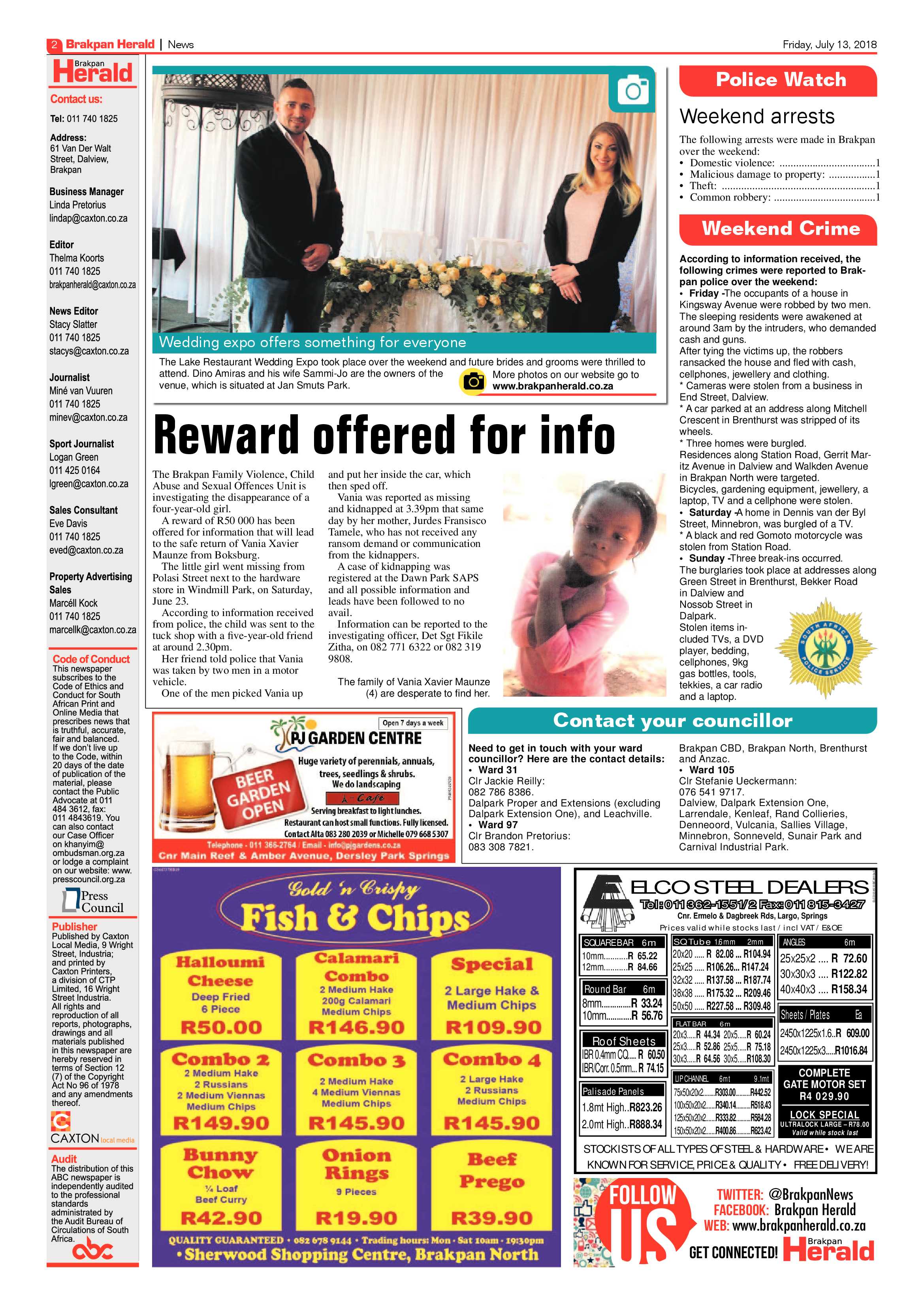Brakpan Herald 13 July 2018 page 2