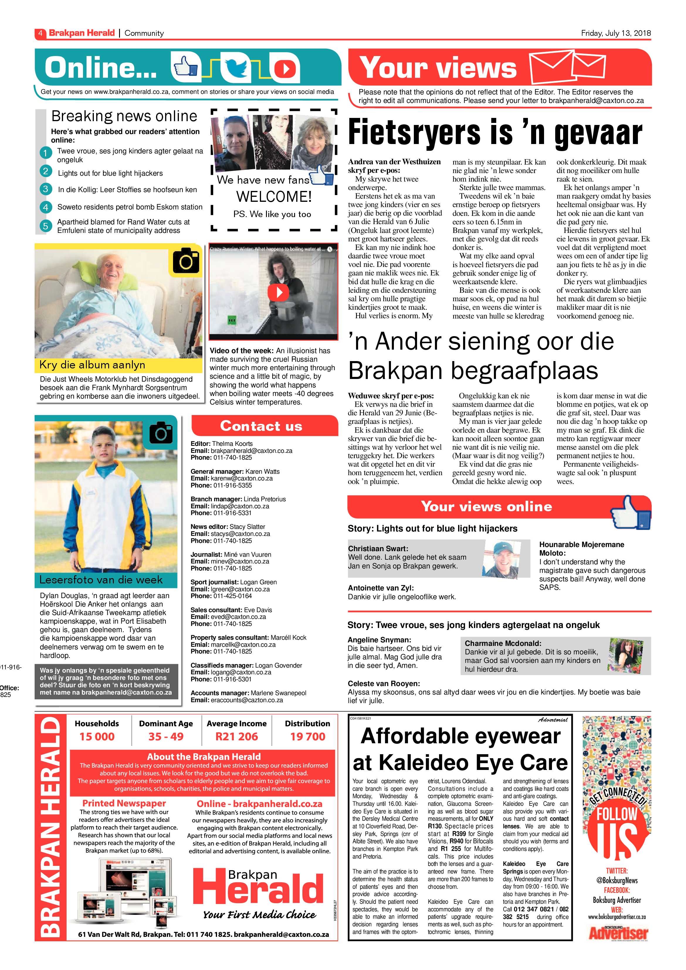 Brakpan Herald 13 July 2018 page 4