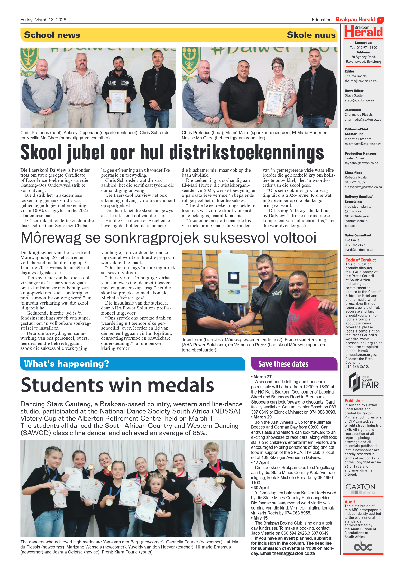 Brakpan Herald 13 March 2026 page 9