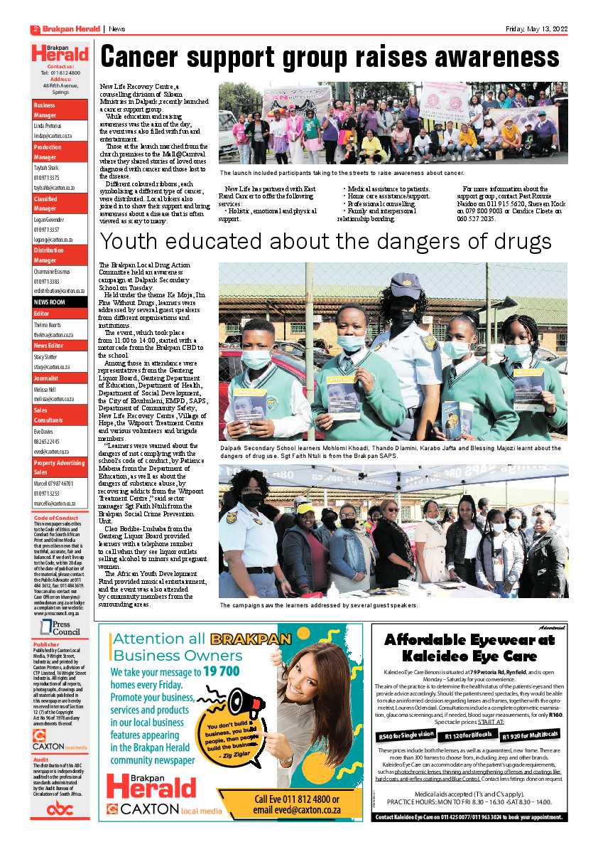 Brakpan Herald 13 May 2022 page 2