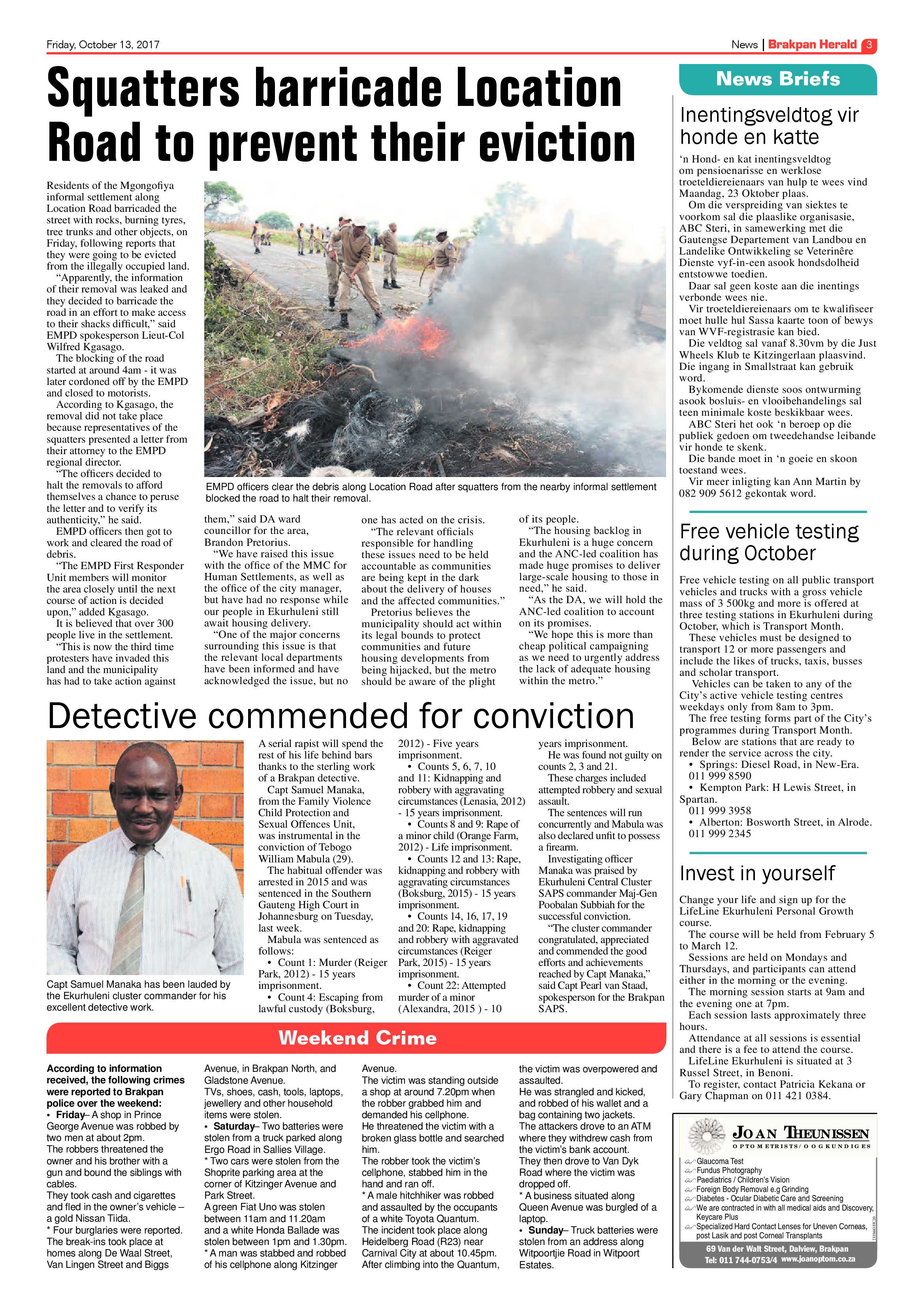 Brakpan Herald 13 October 2017 page 3