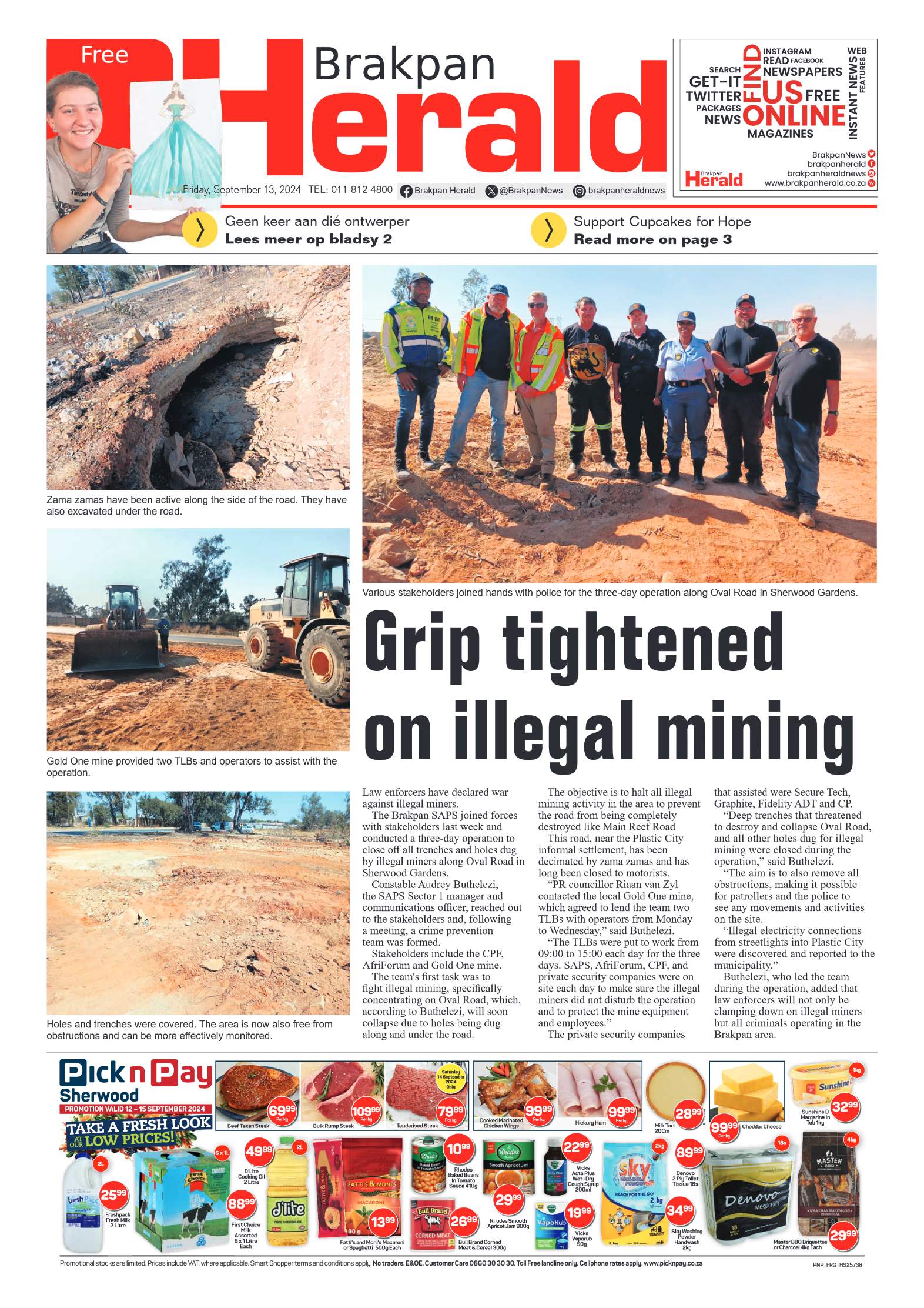 Brakpan Herald 13 September 2024 page 1