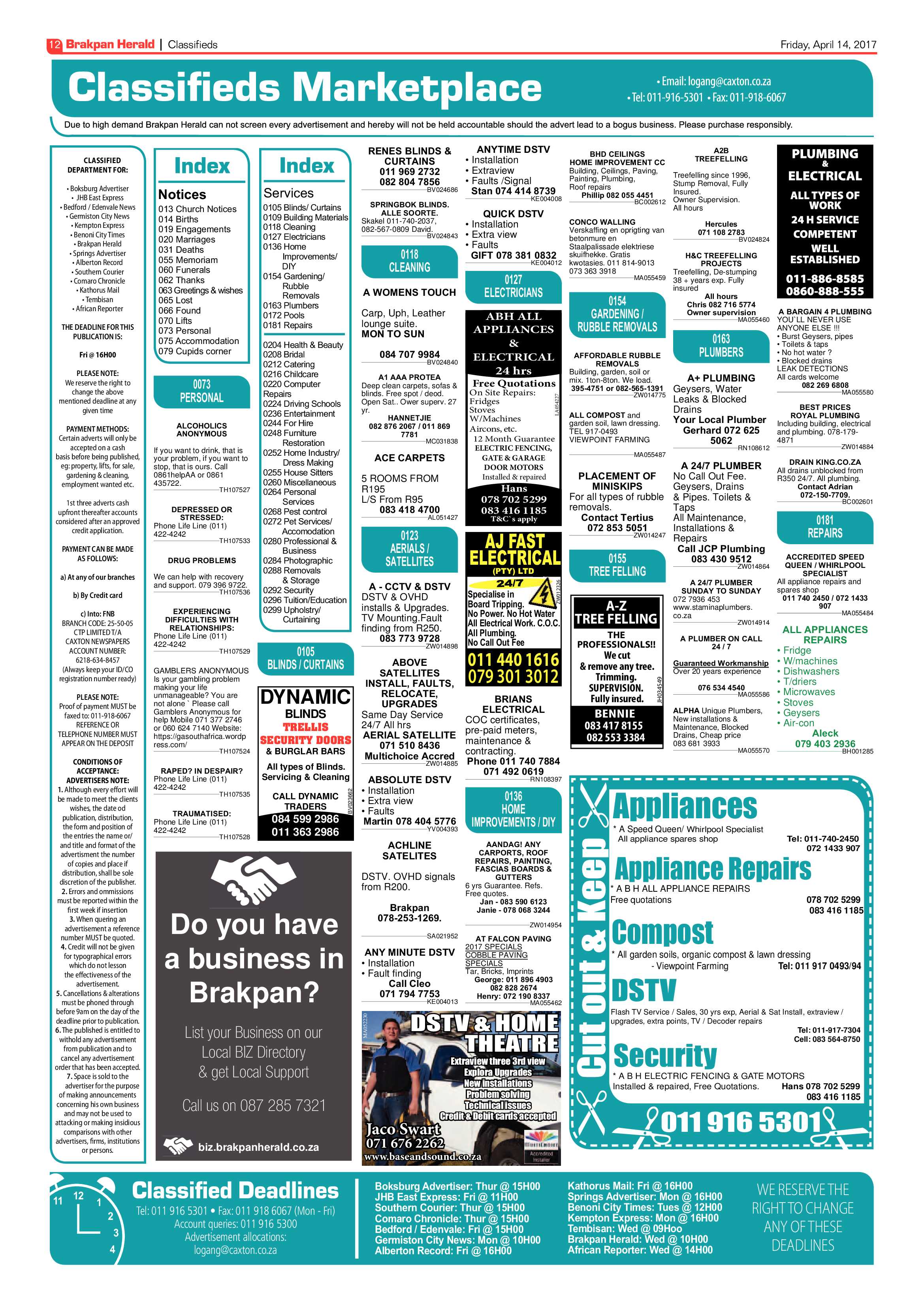 Brakpan Herald 14 April 2017 page 12