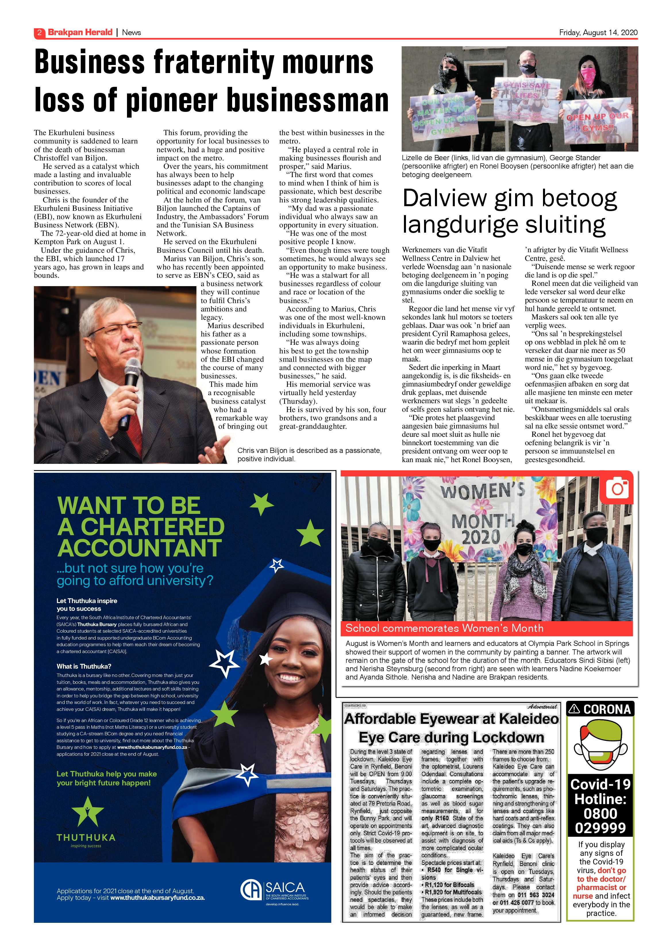 Brakpan Herald 14 August 2020 page 2