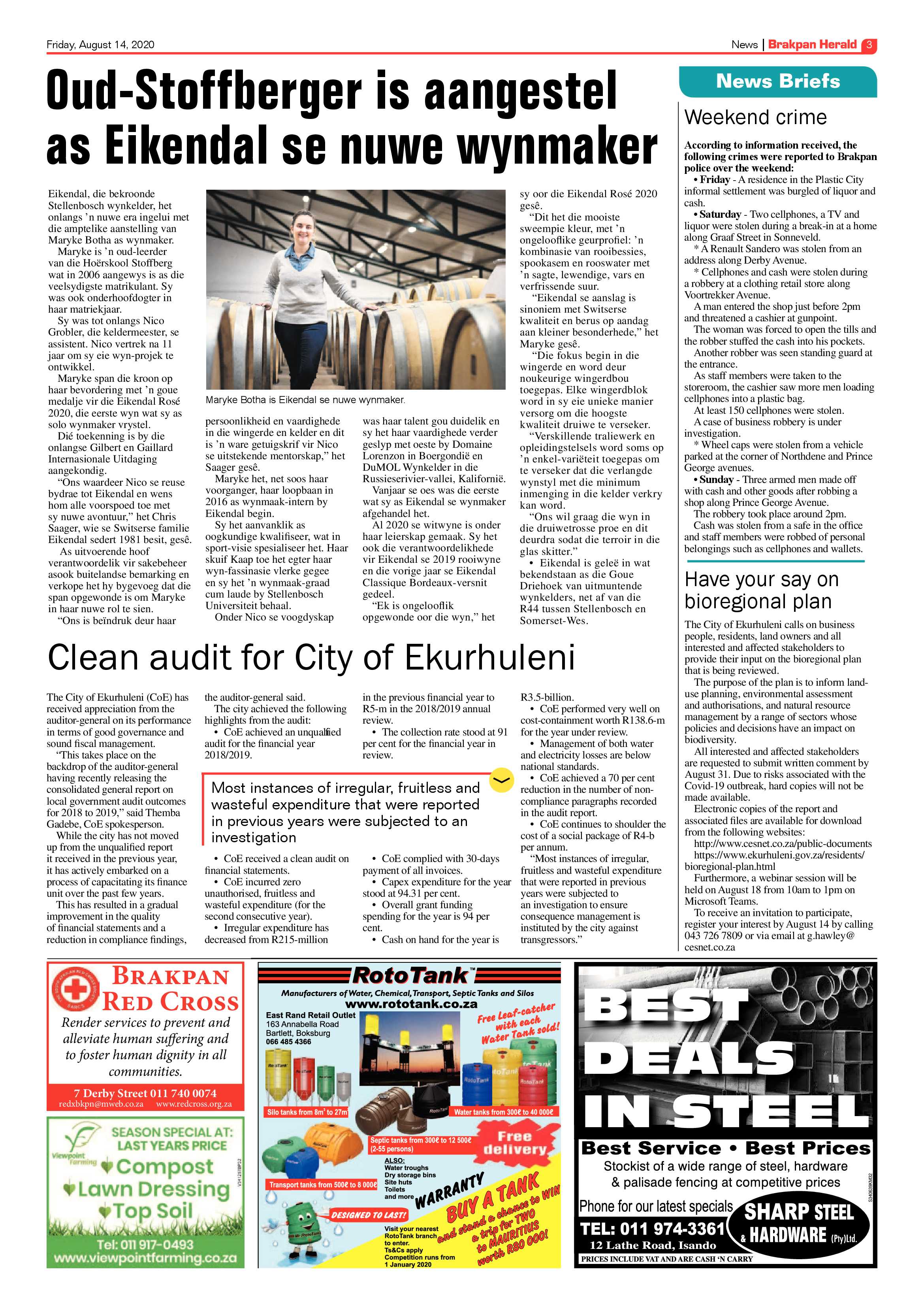 Brakpan Herald 14 August 2020 page 3