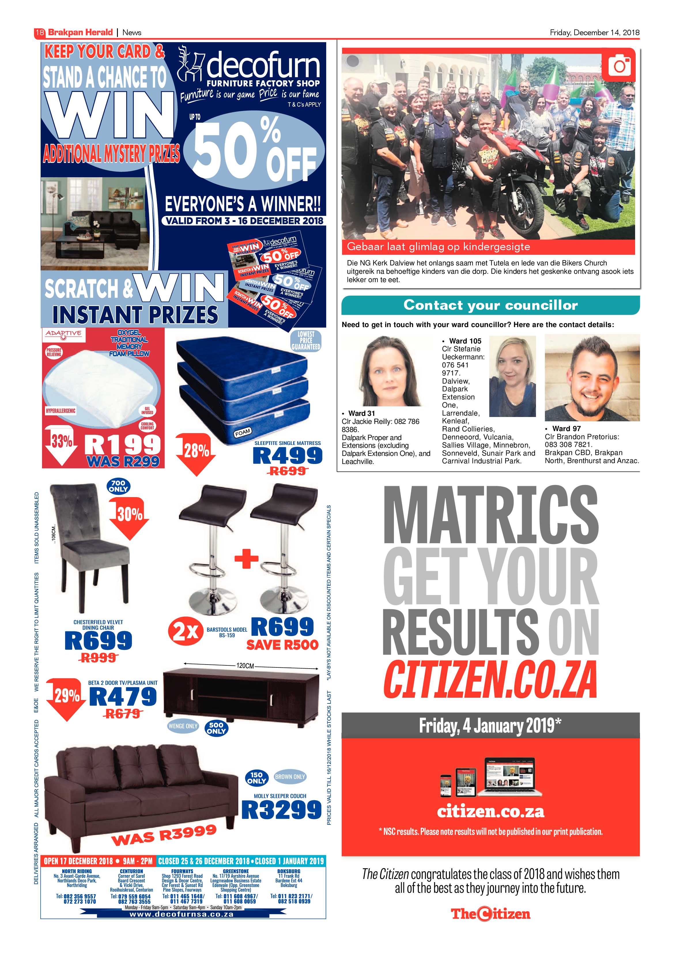 Brakpan Herald 14 December 2018 page 18