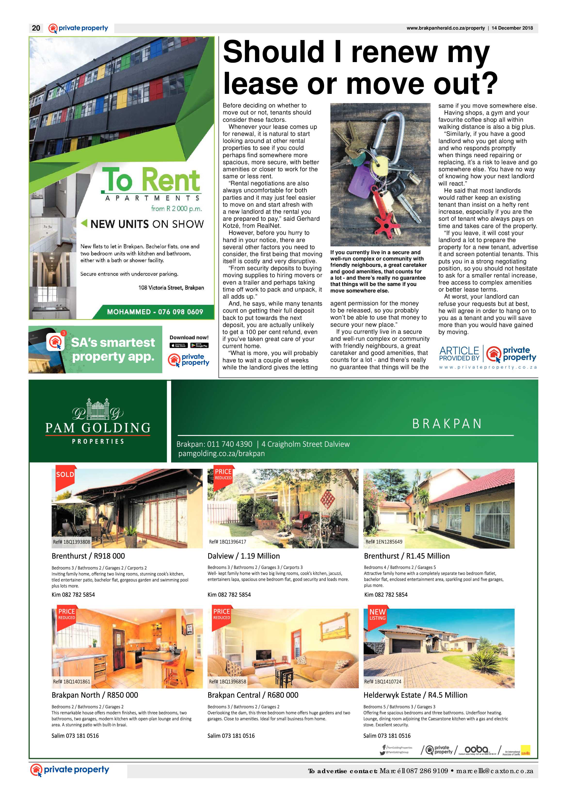 Brakpan Herald 14 December 2018 page 20