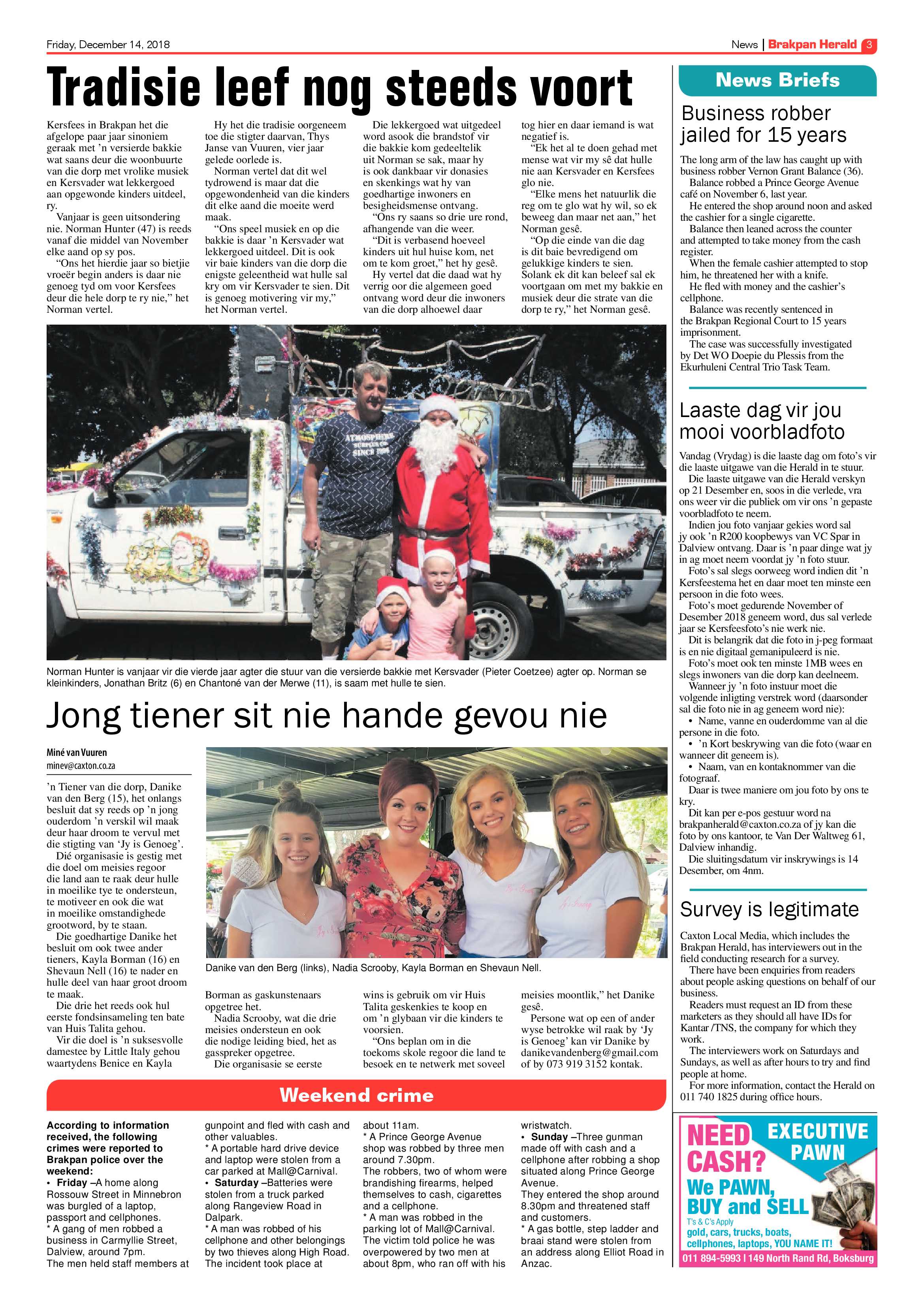 Brakpan Herald 14 December 2018 page 3
