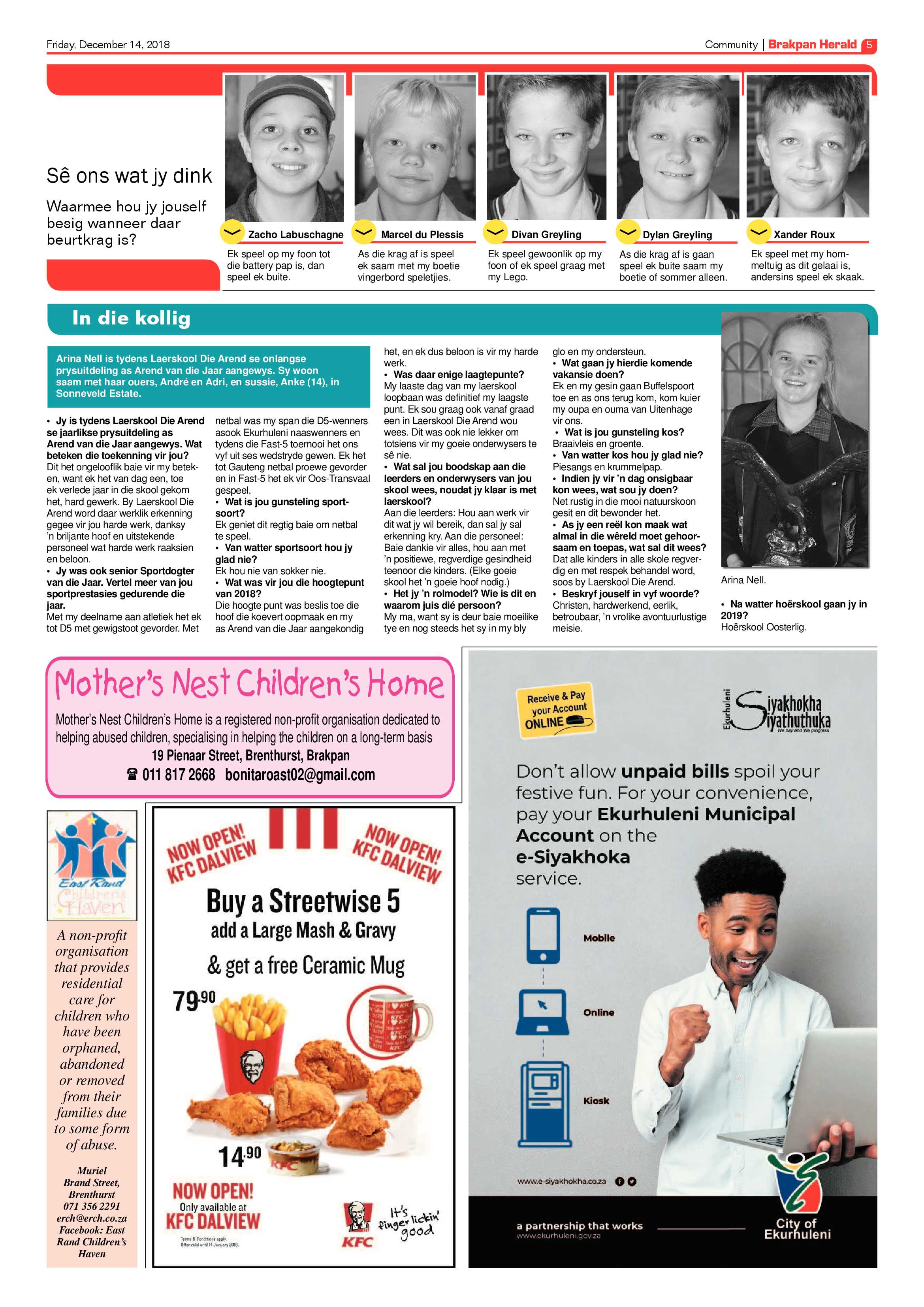 Brakpan Herald 14 December 2018 page 5