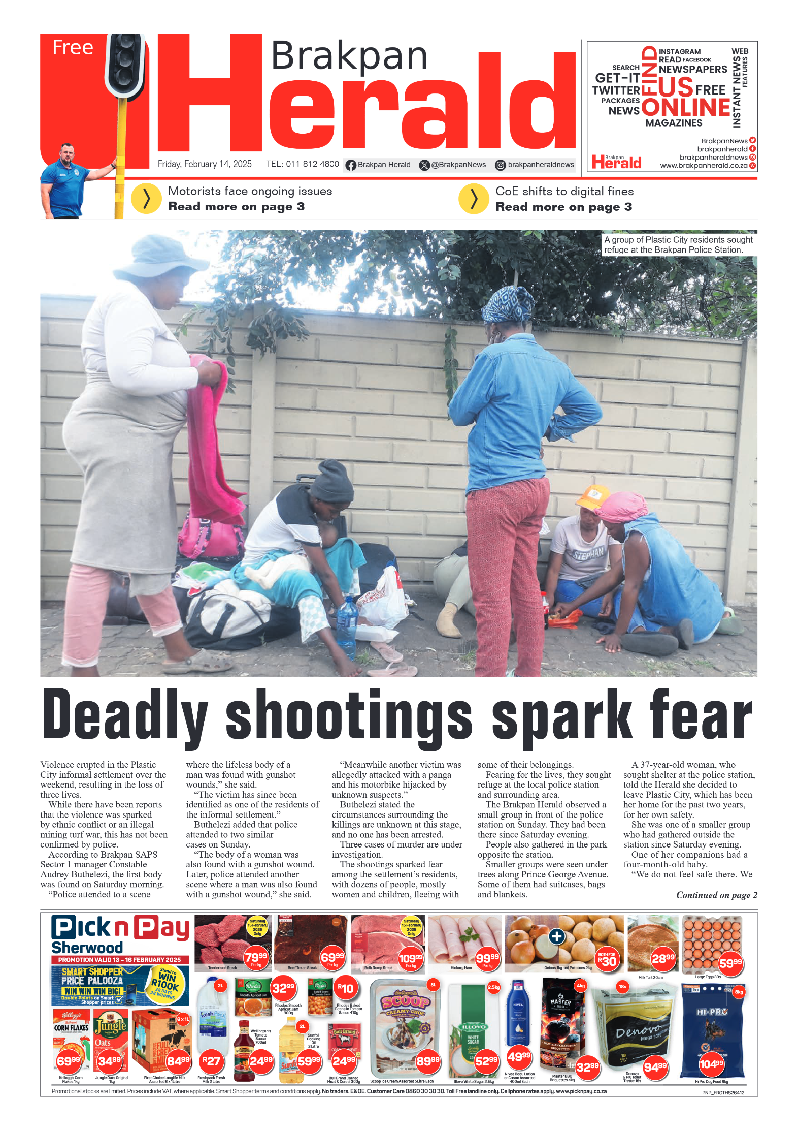 Brakpan Herald 14 February 2025 page 1