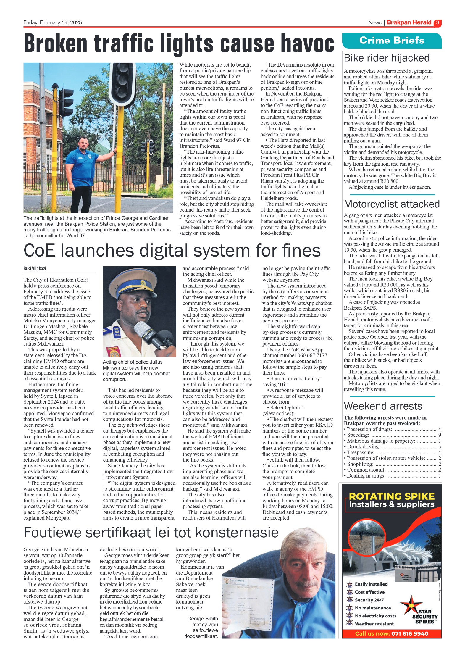 Brakpan Herald 14 February 2025 page 3